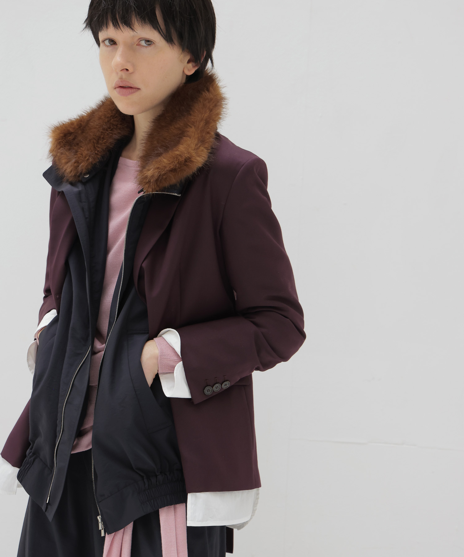 layered shirt tailored jacket
