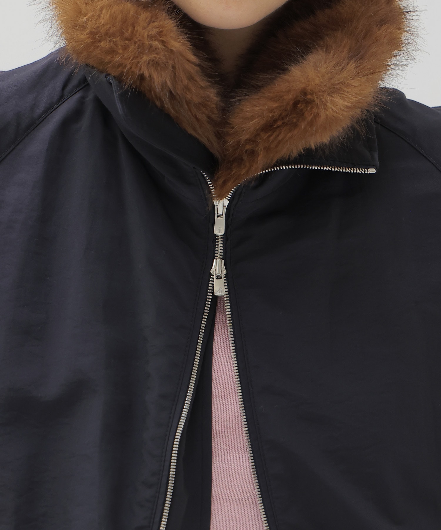 fur collar track jacket
