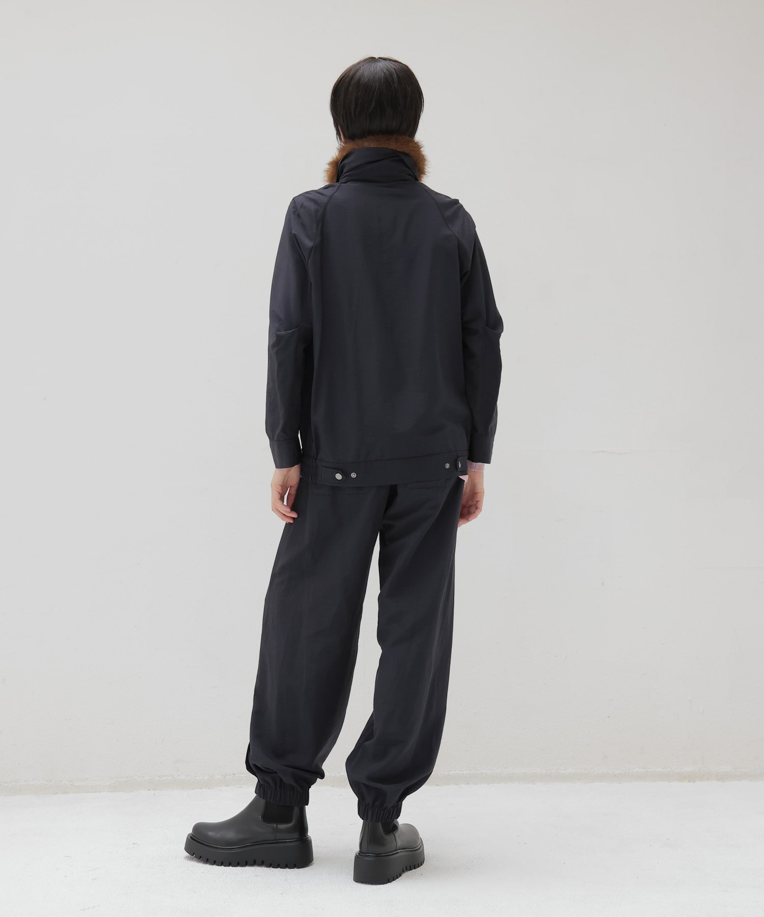 fur collar track jacket