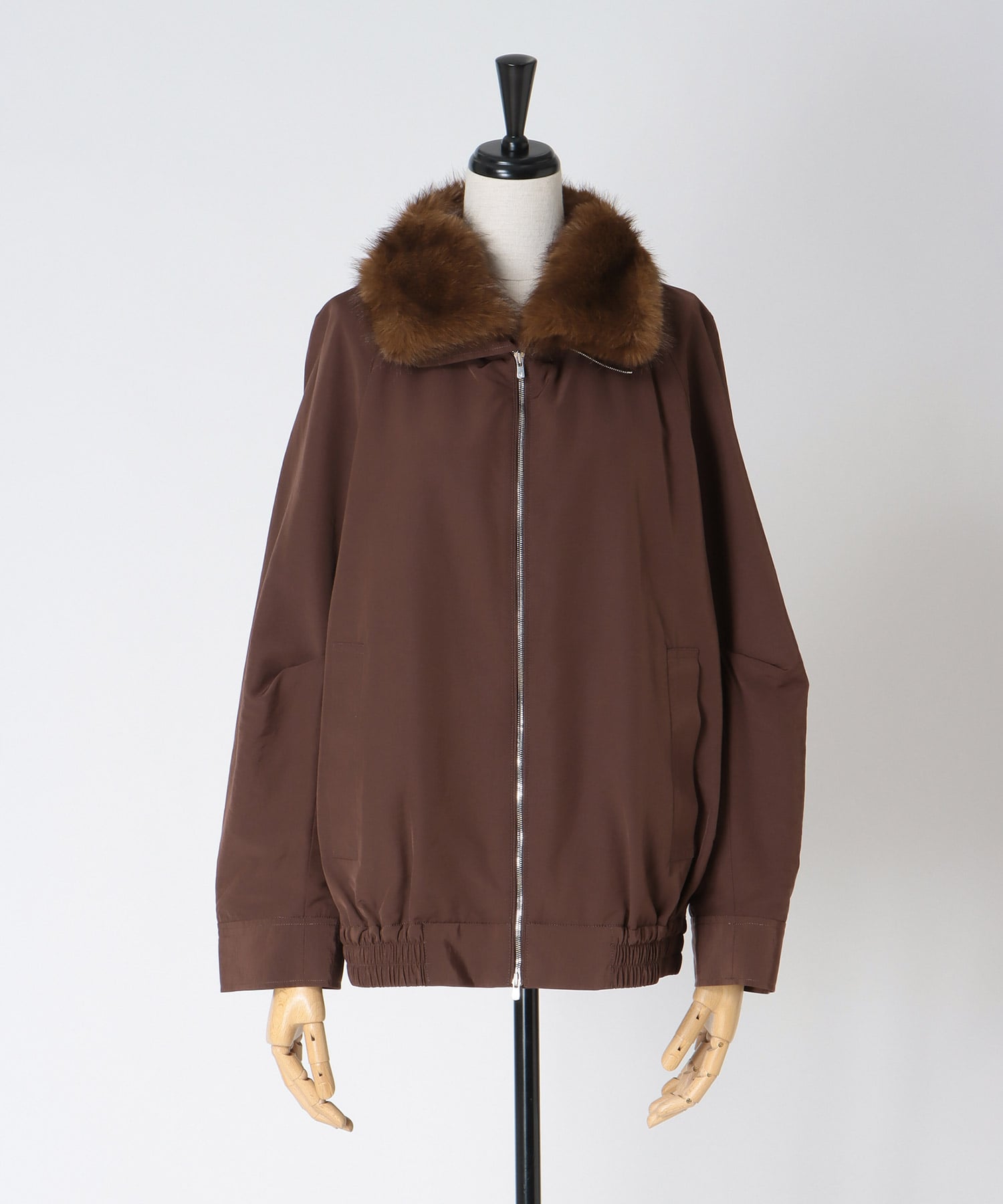 fur collar track jacket
