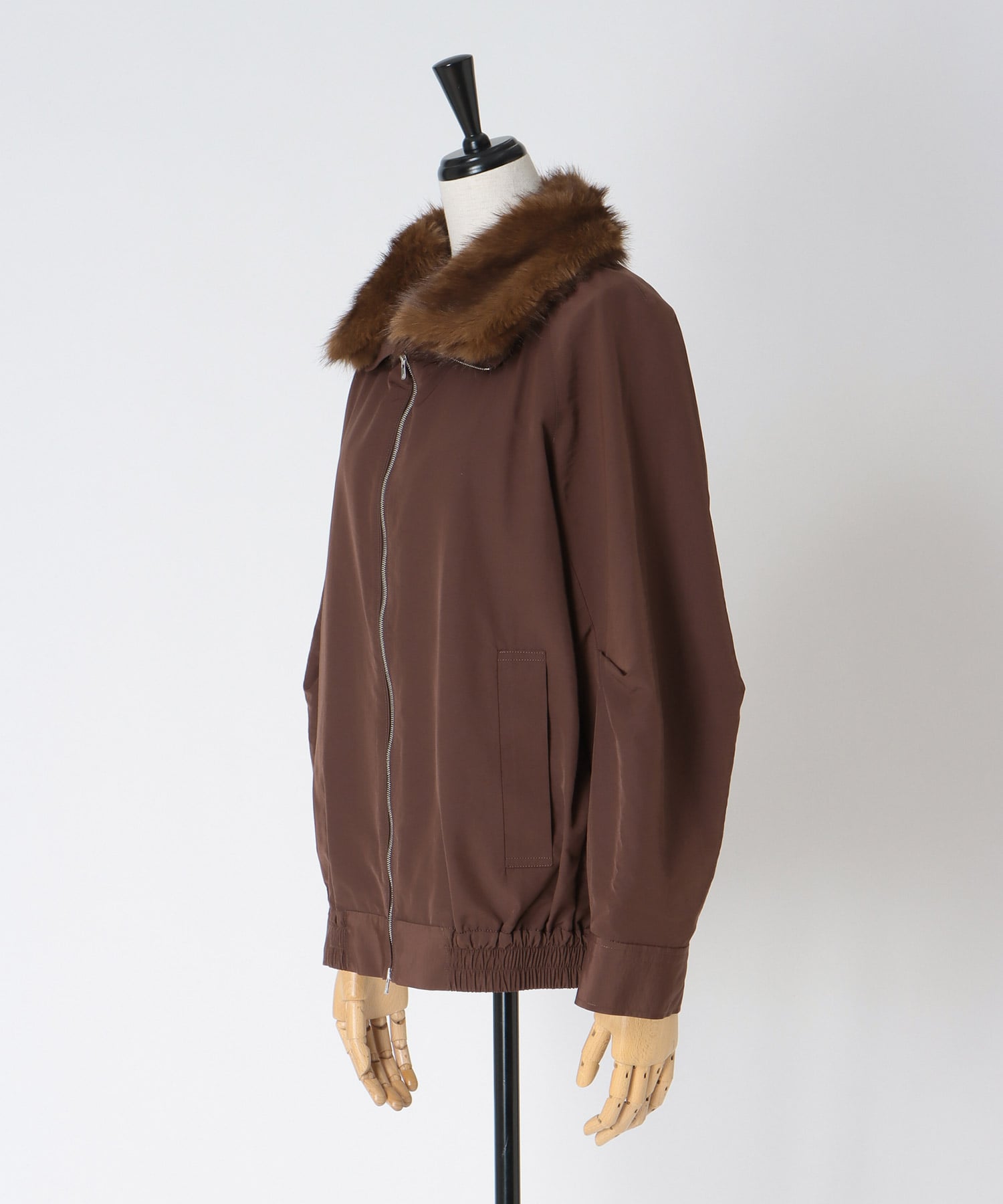 fur collar track jacket