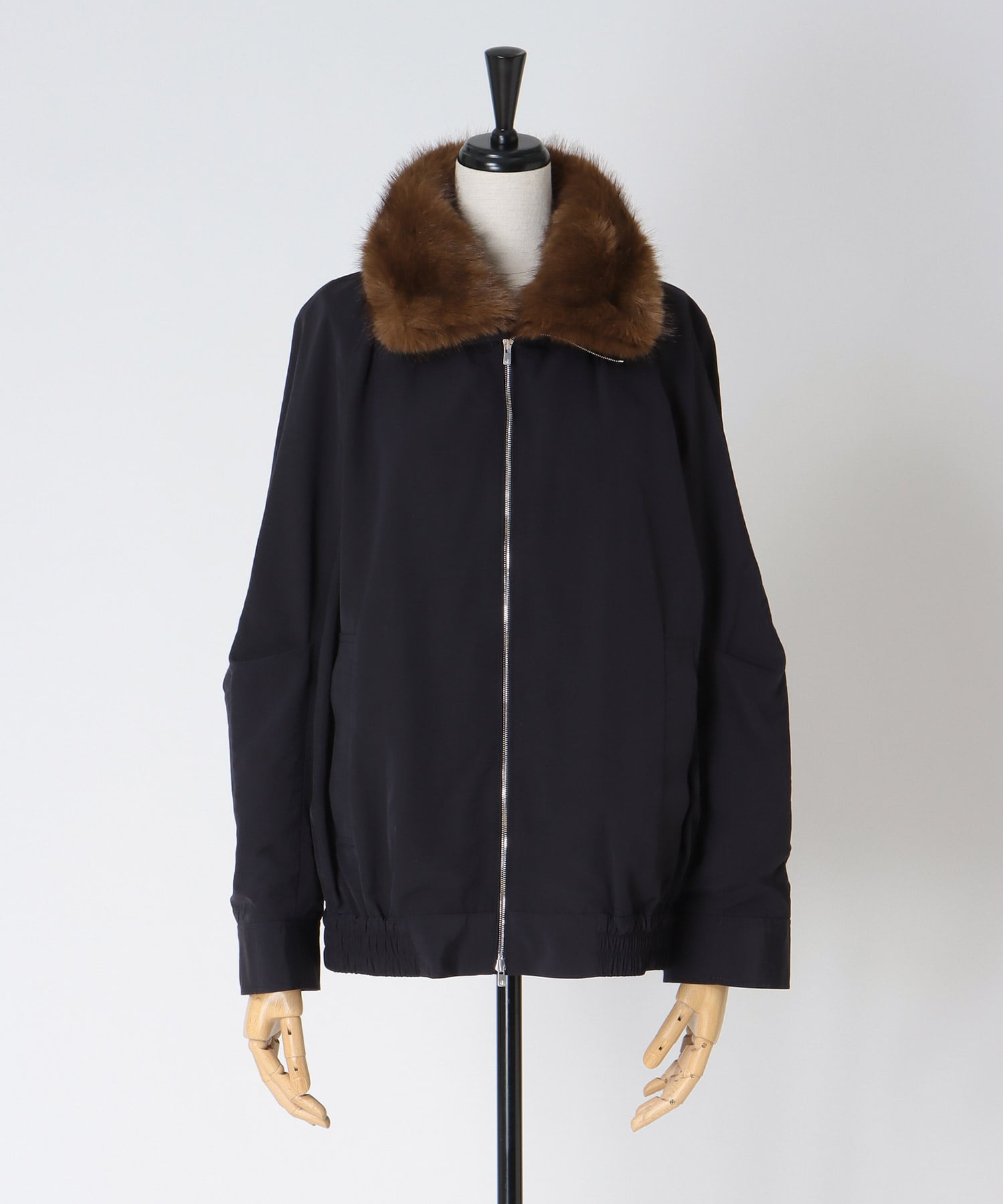 fur collar track jacket