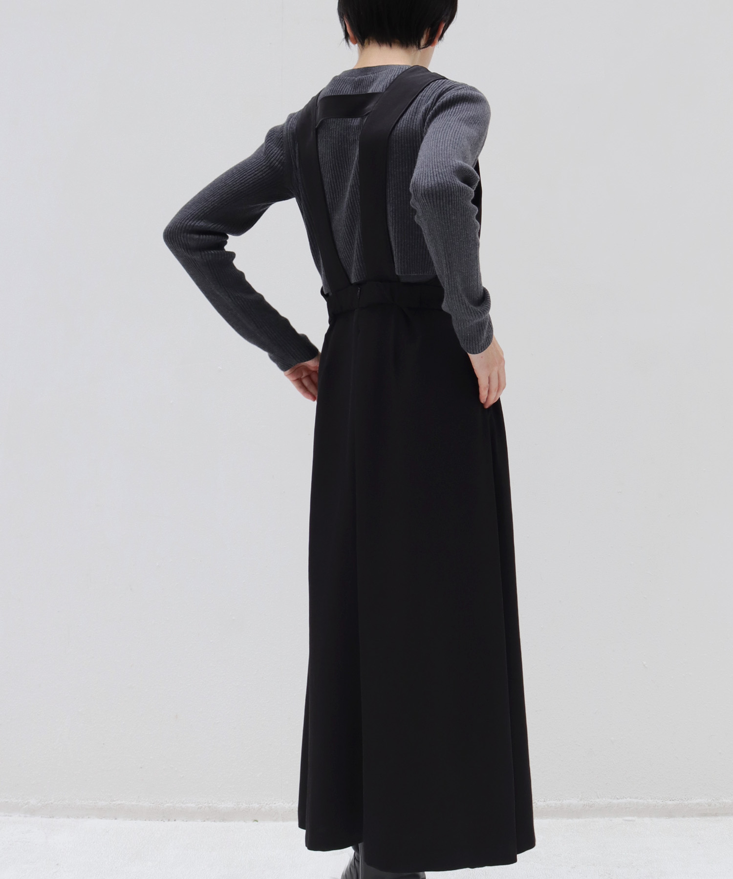 asetate twill pinafore dress