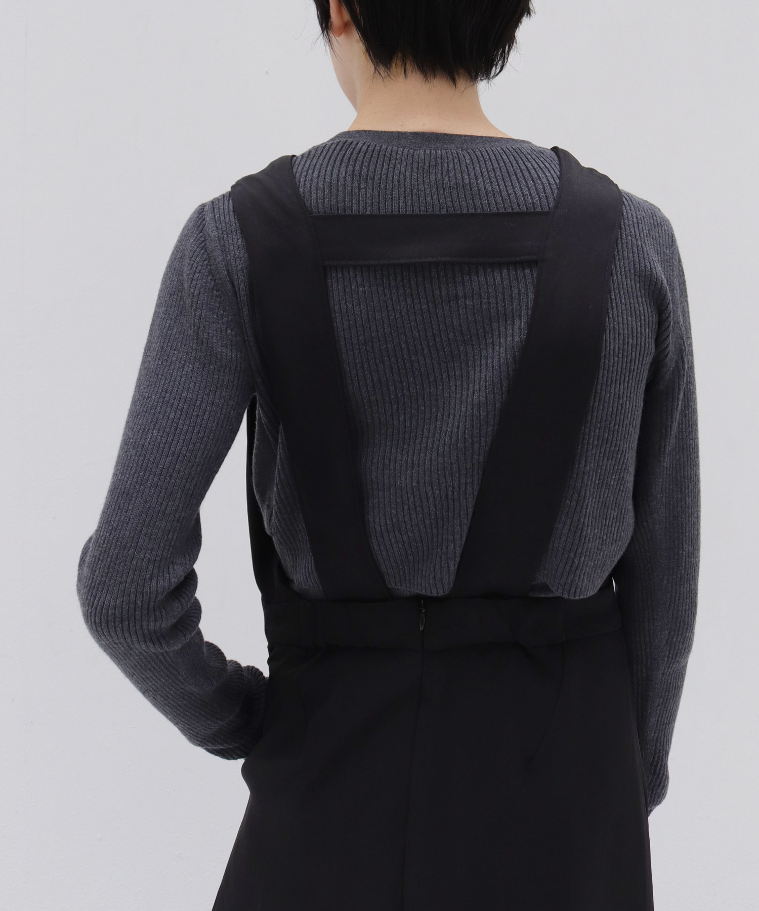 asetate twill pinafore dress