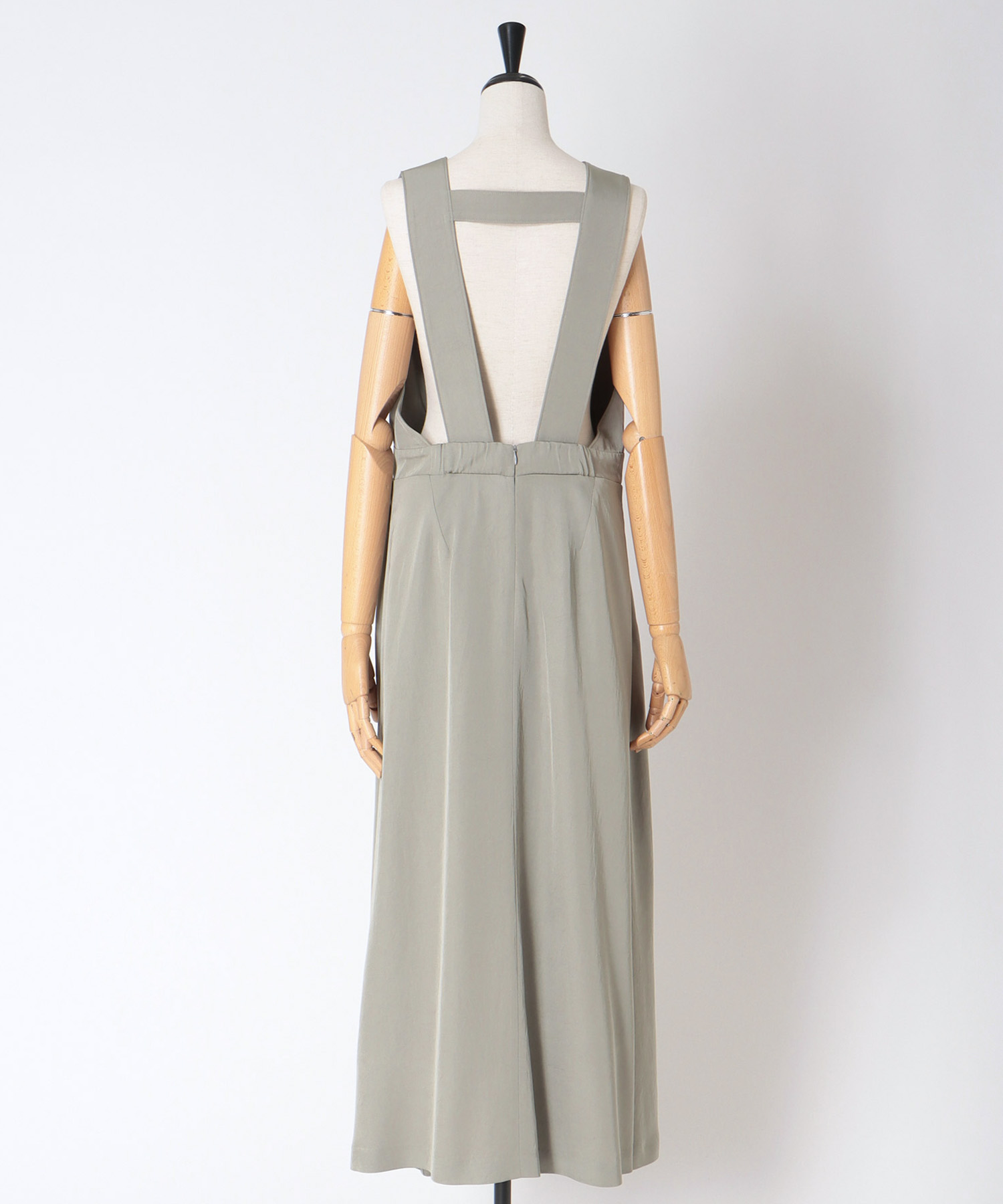 asetate twill pinafore dress