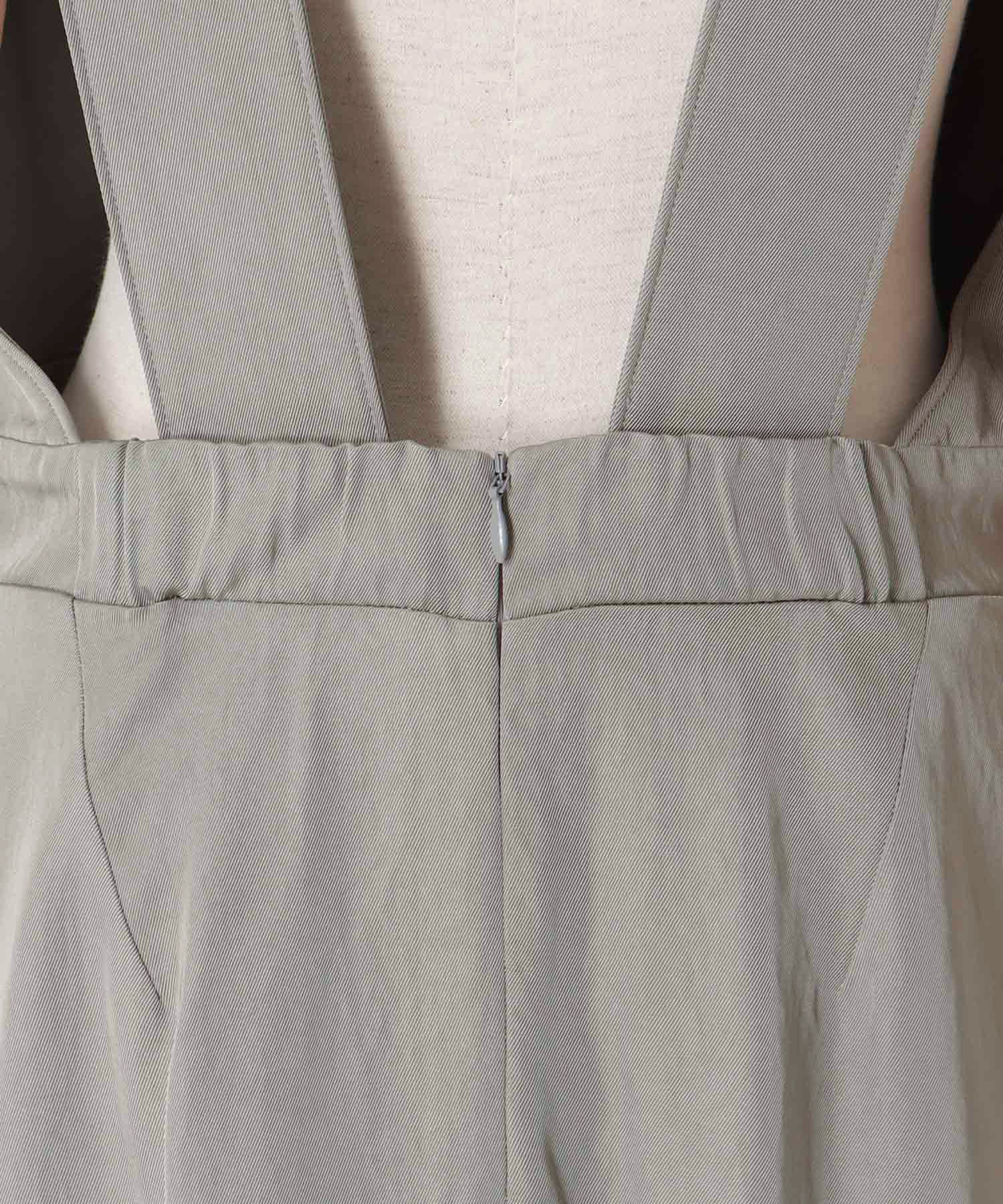 asetate twill pinafore dress