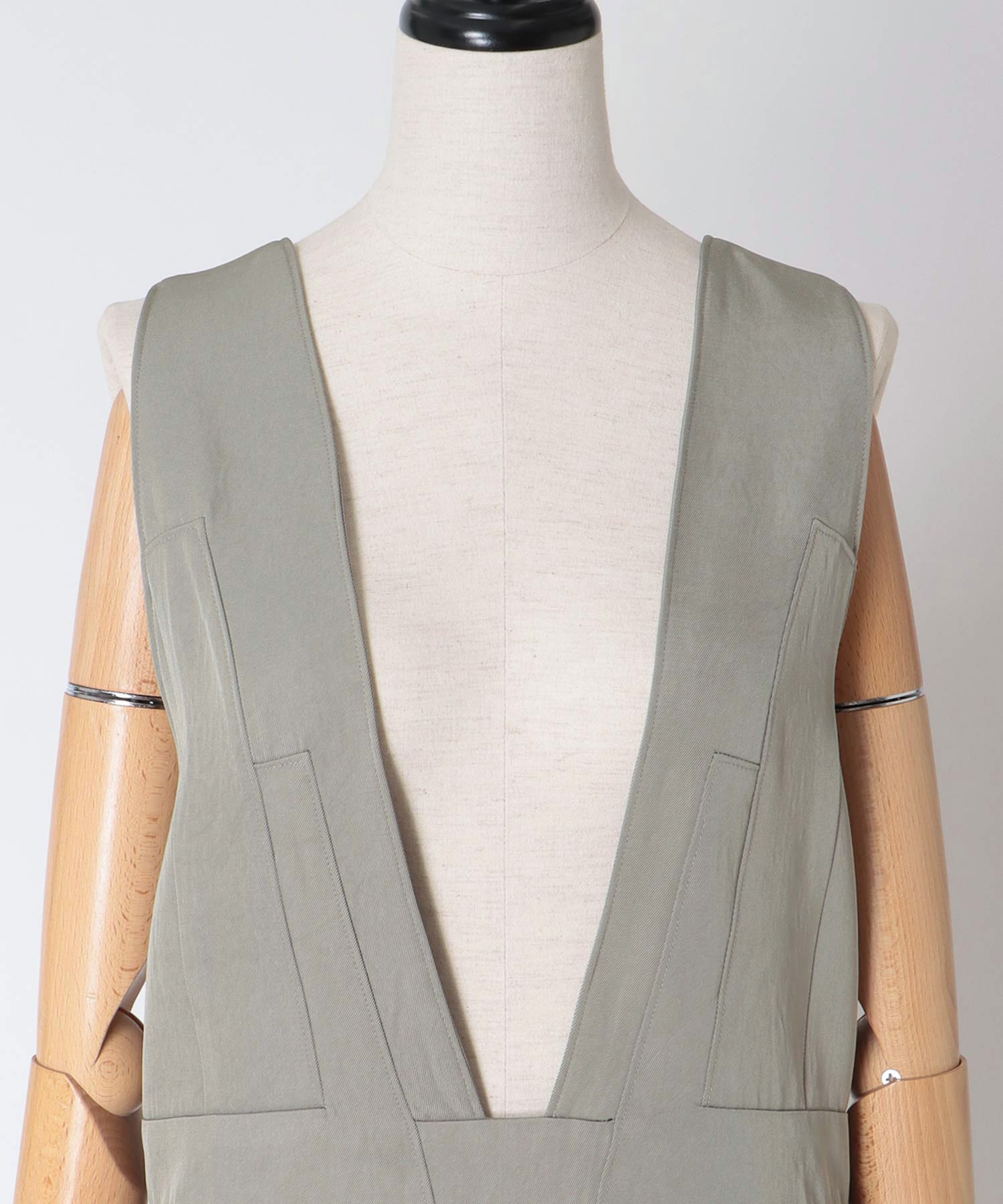 asetate twill pinafore dress
