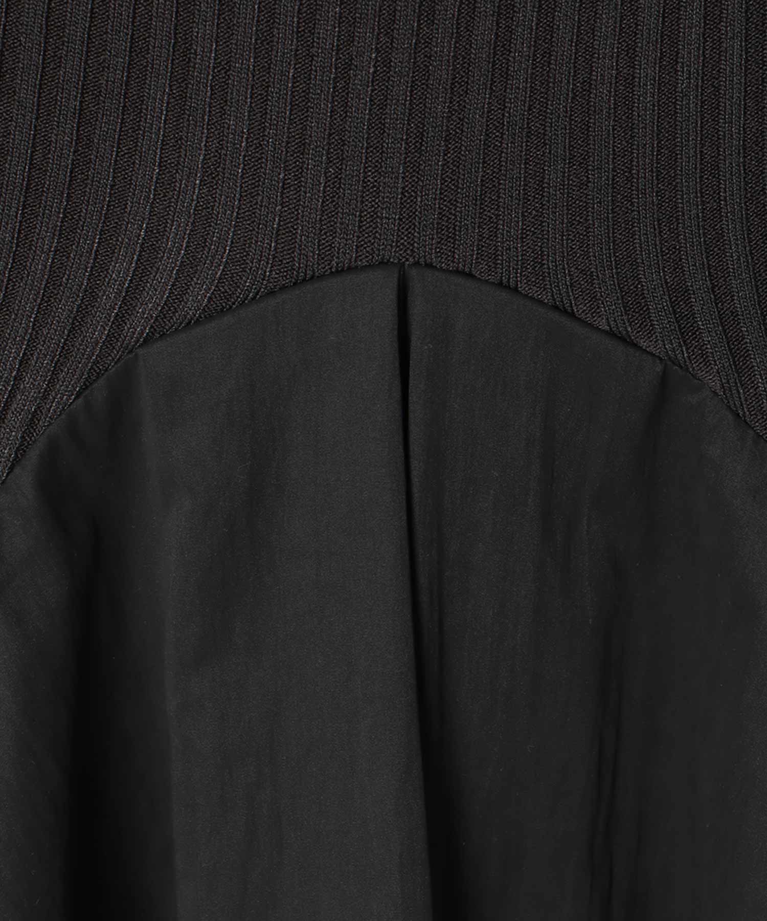fit & flare waist rib skirt