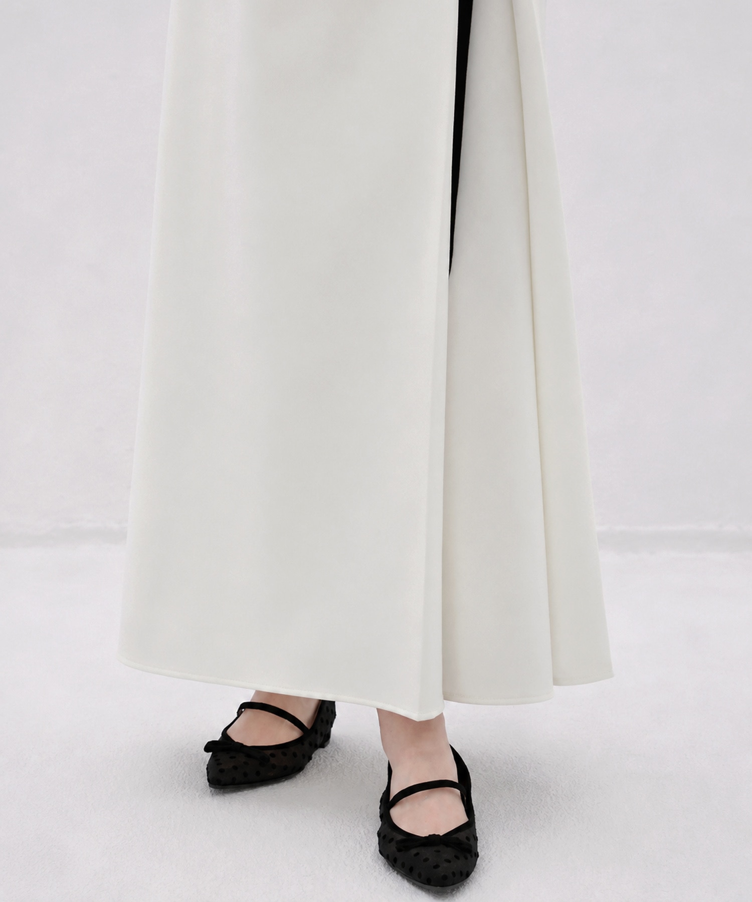 one pleats long skirt
