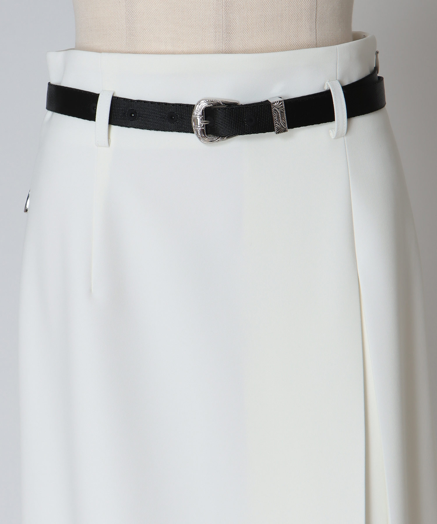 one pleats long skirt