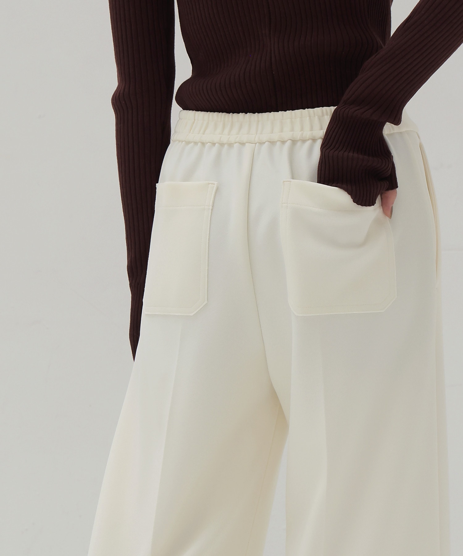 high gauge knit bonding pants