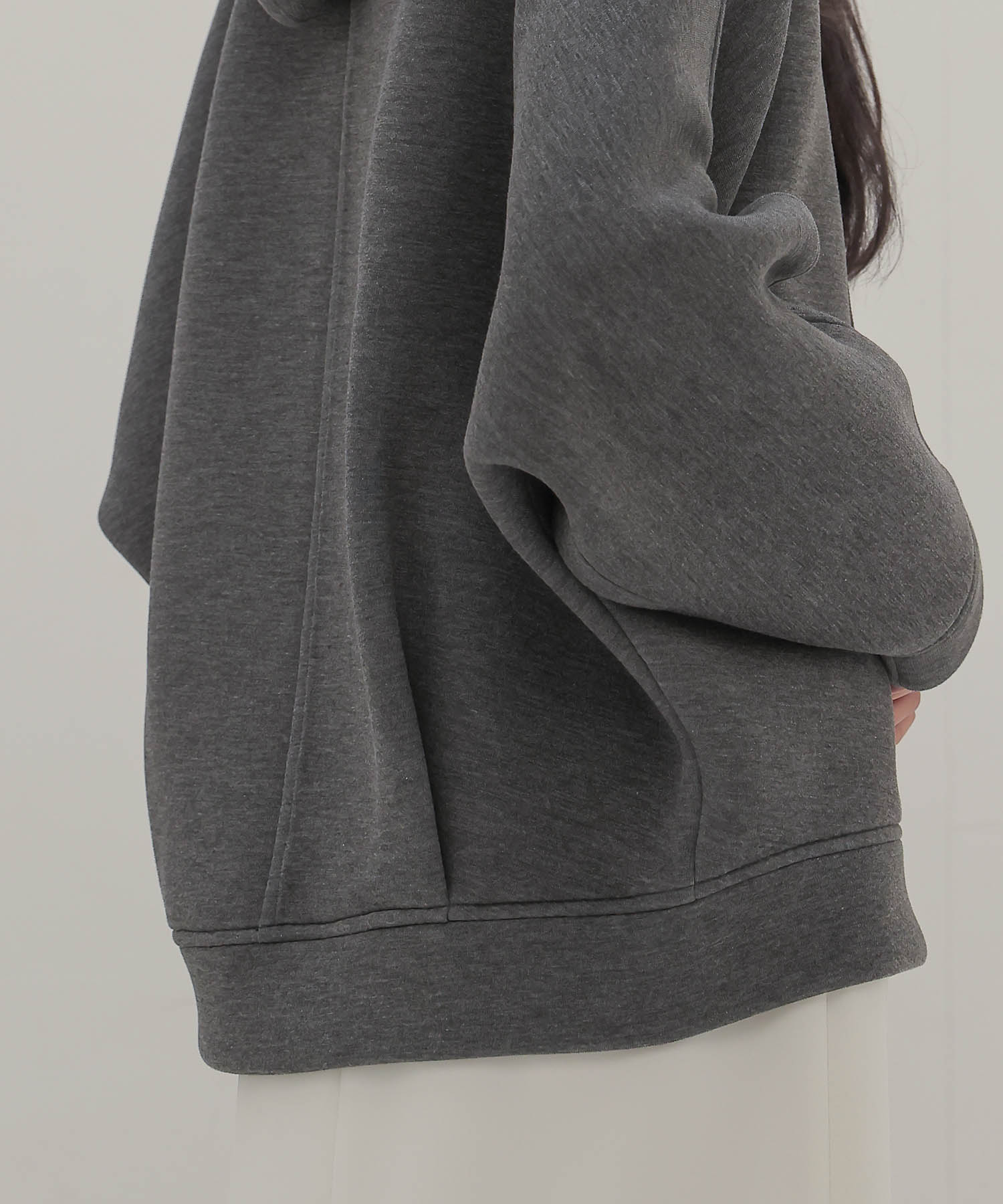 stiff dolman sleeve hoodie