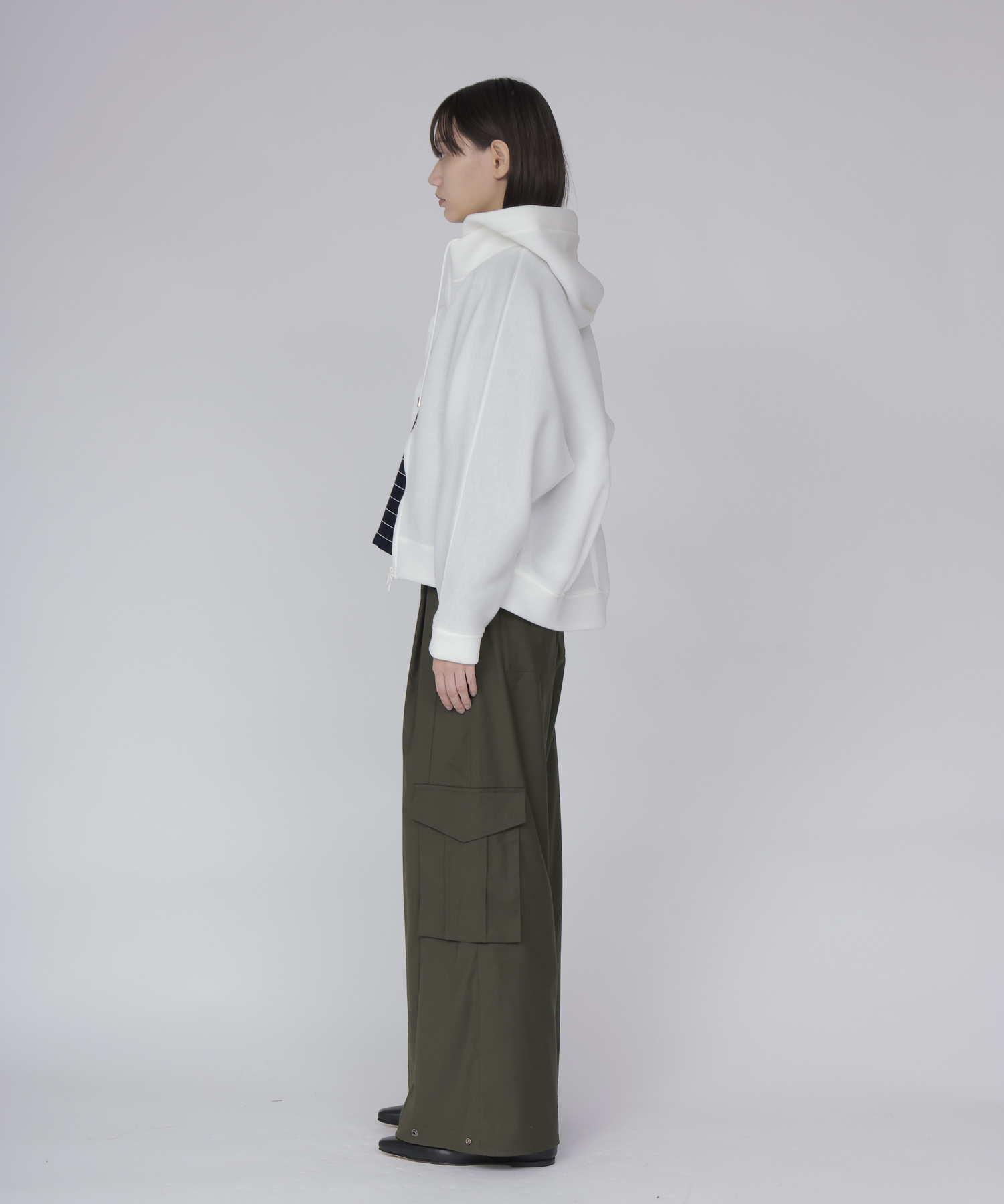 stiff dolman sleeve hoodie