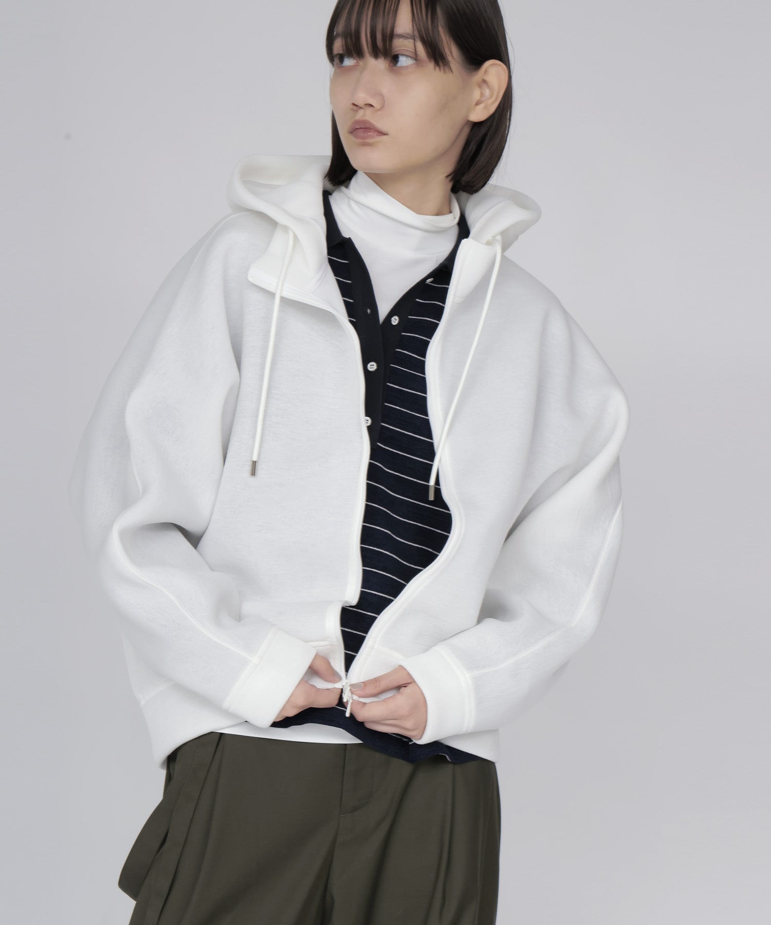 stiff dolman sleeve hoodie