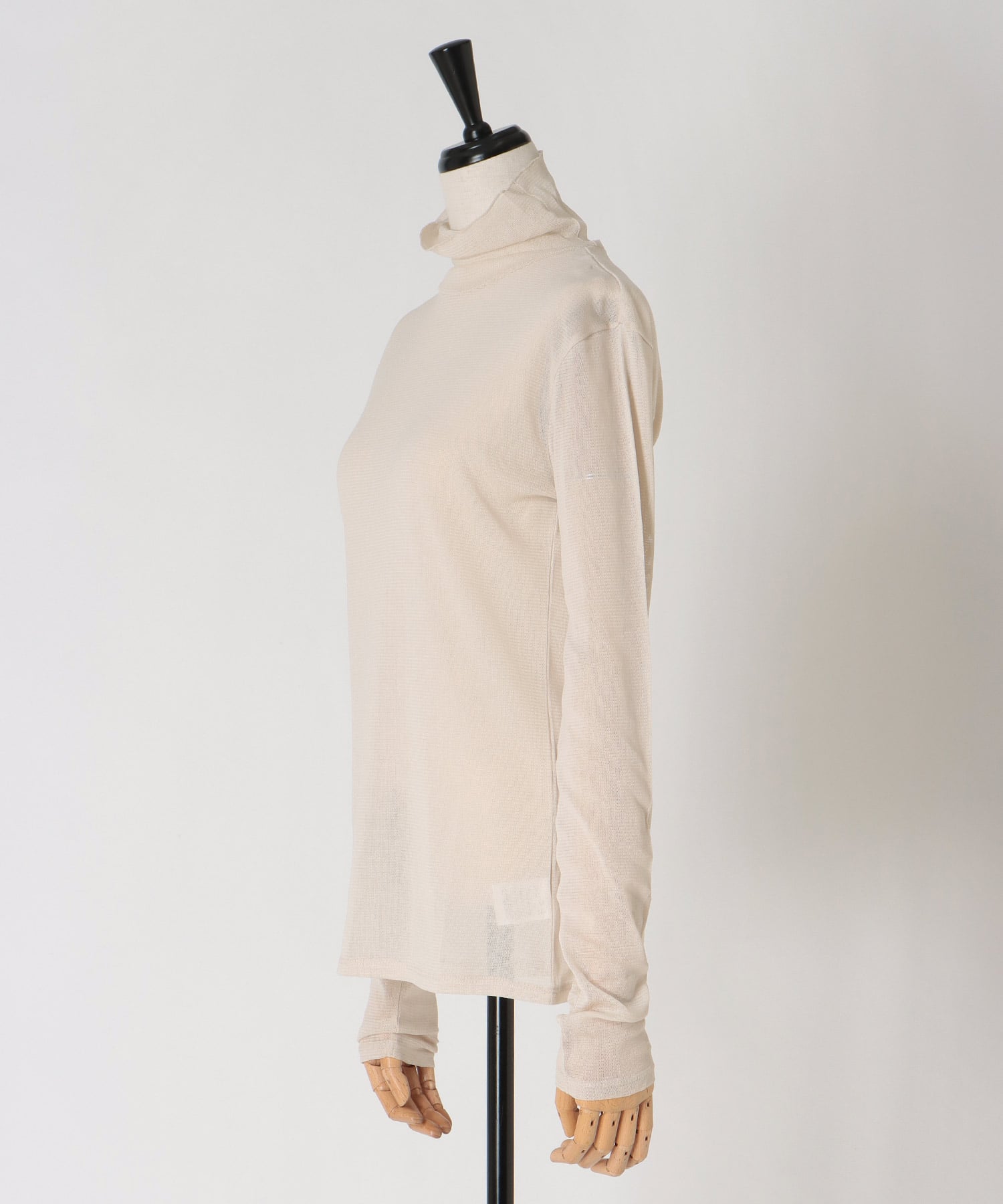 tulle high-neck pullover