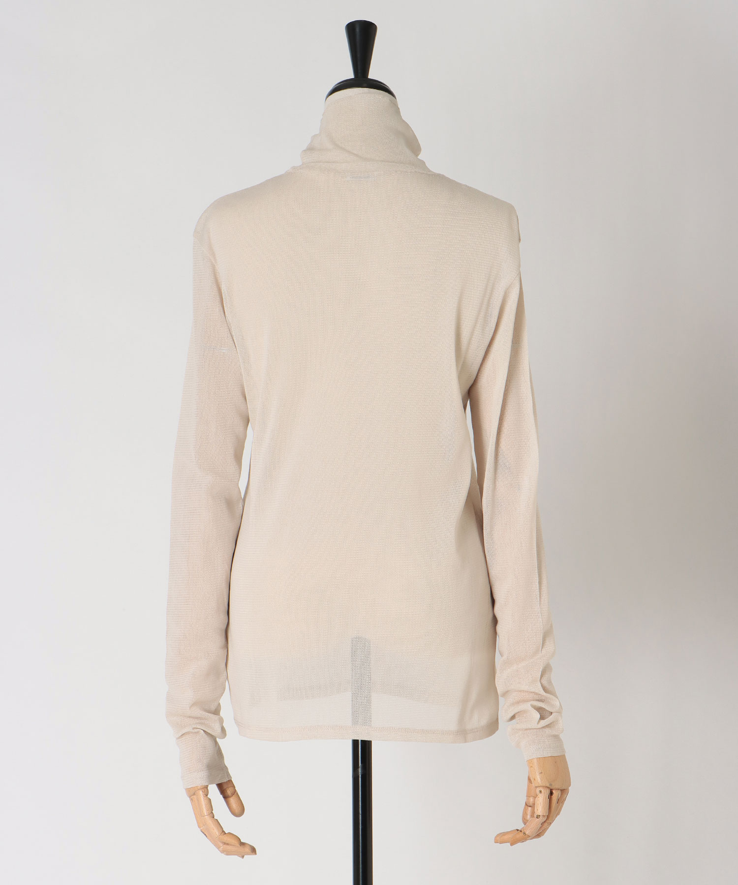 tulle high-neck pullover