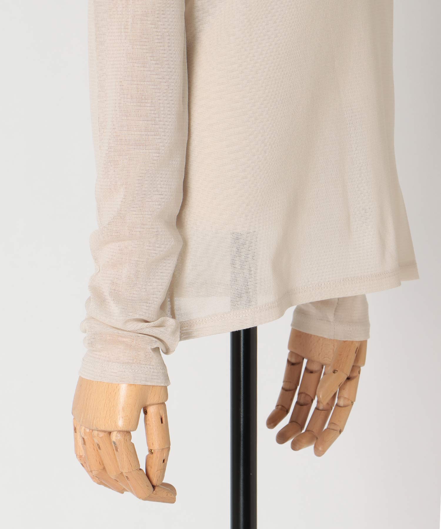 tulle high-neck pullover