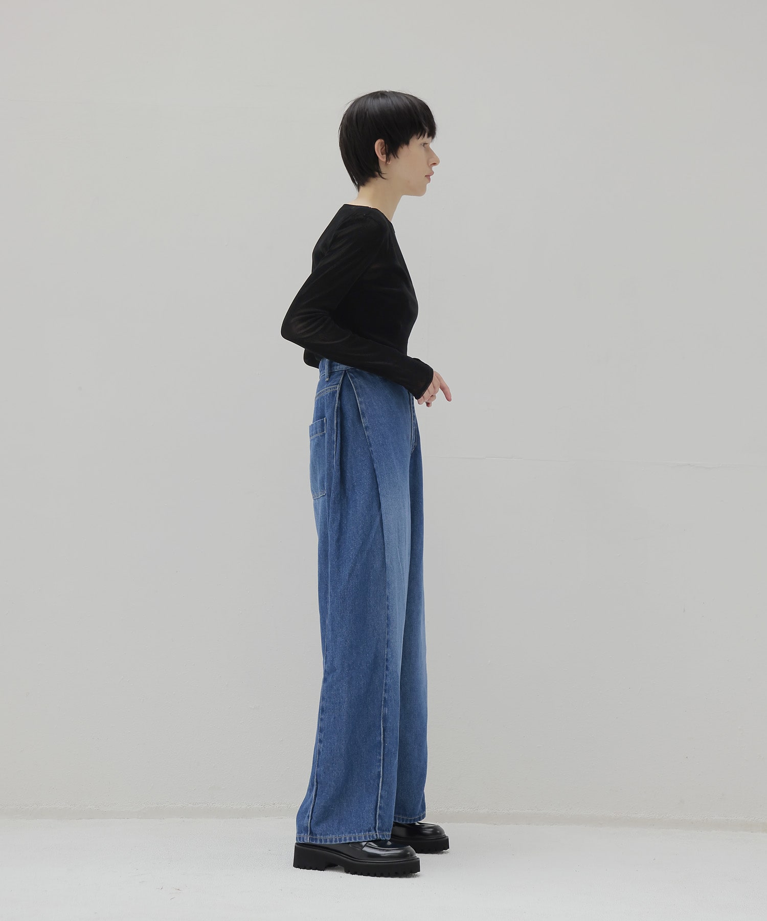 nylon tulle flocky boatneck pull