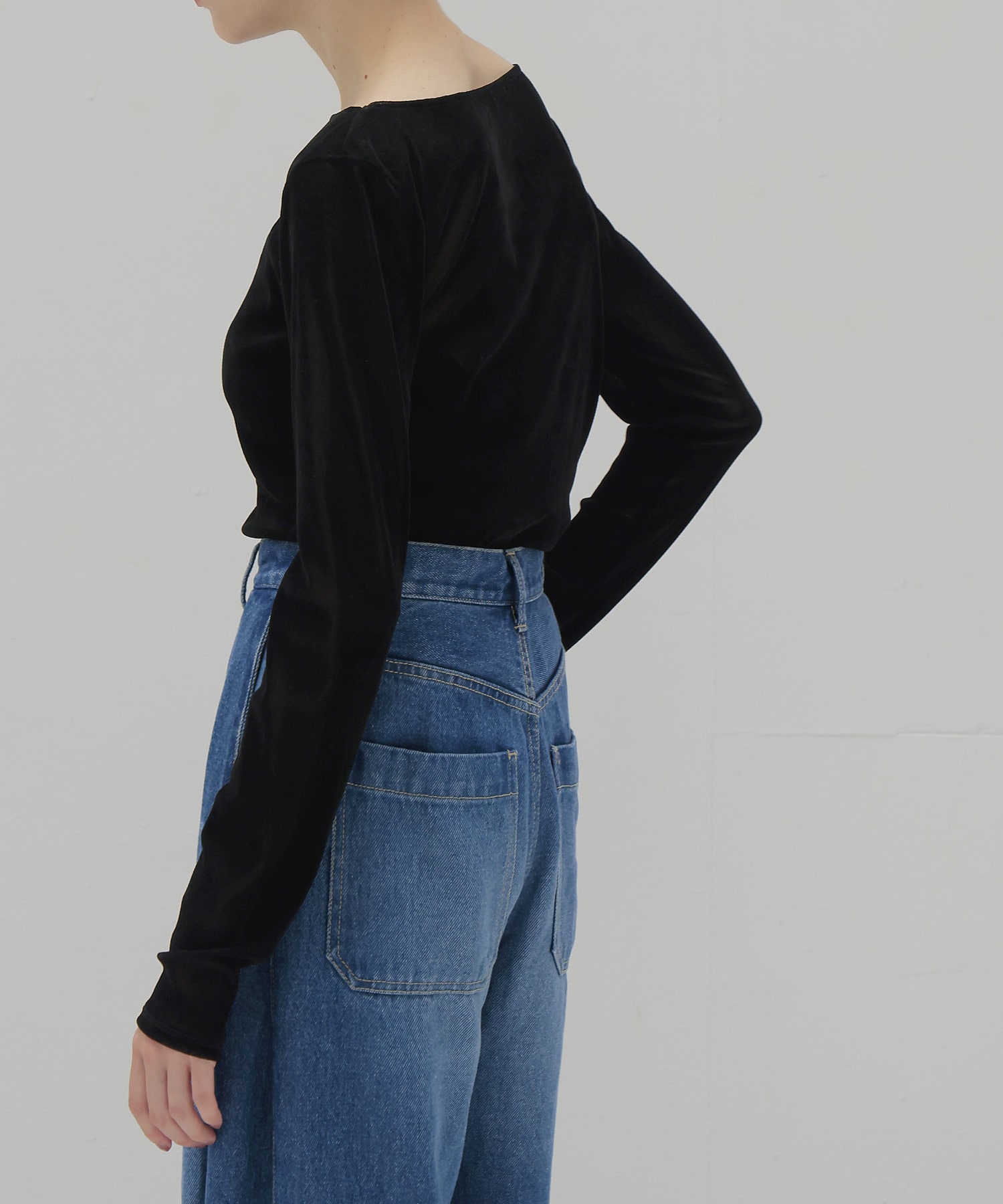 nylon tulle flocky boatneck pull