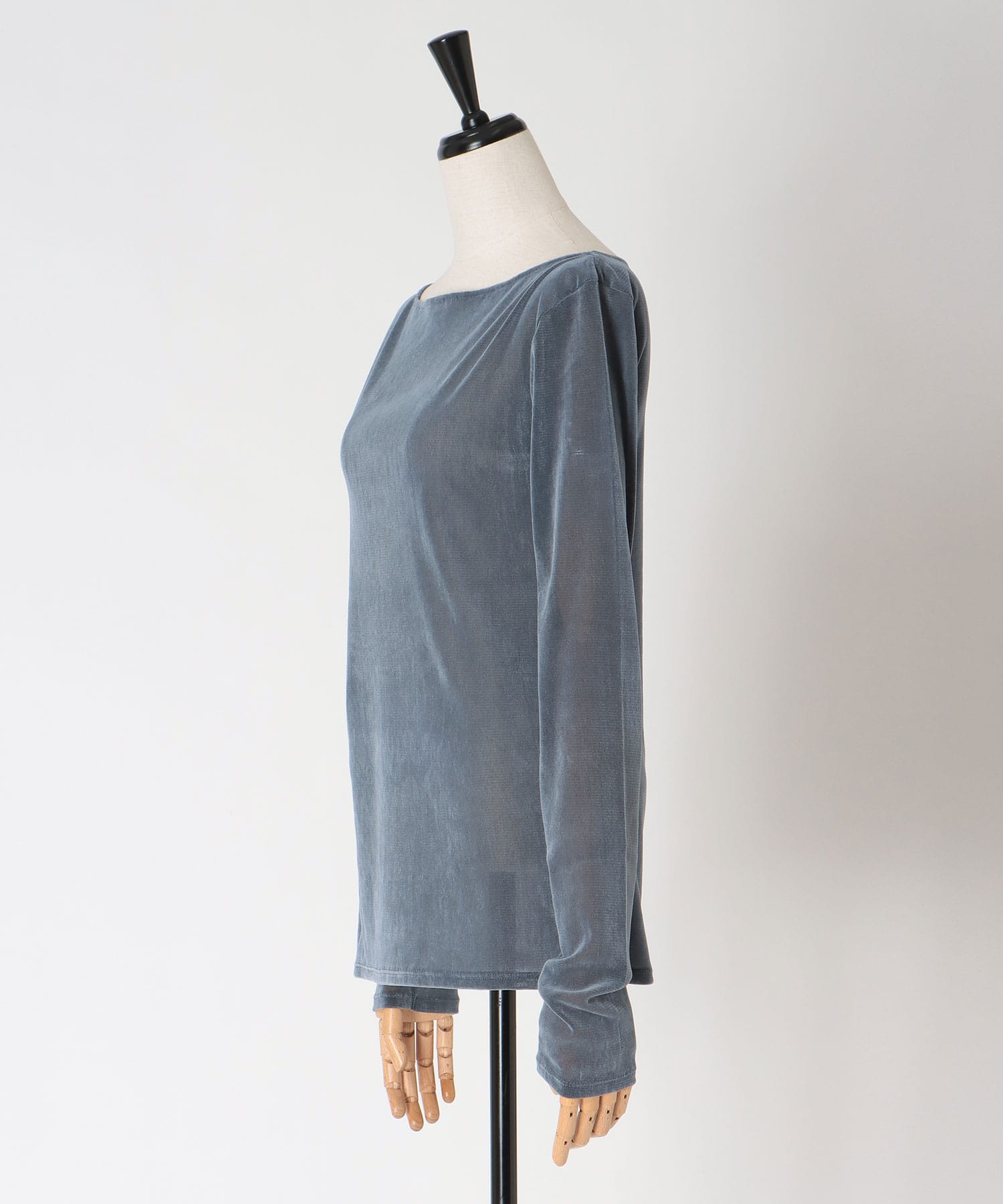 nylon tulle flocky boatneck pull