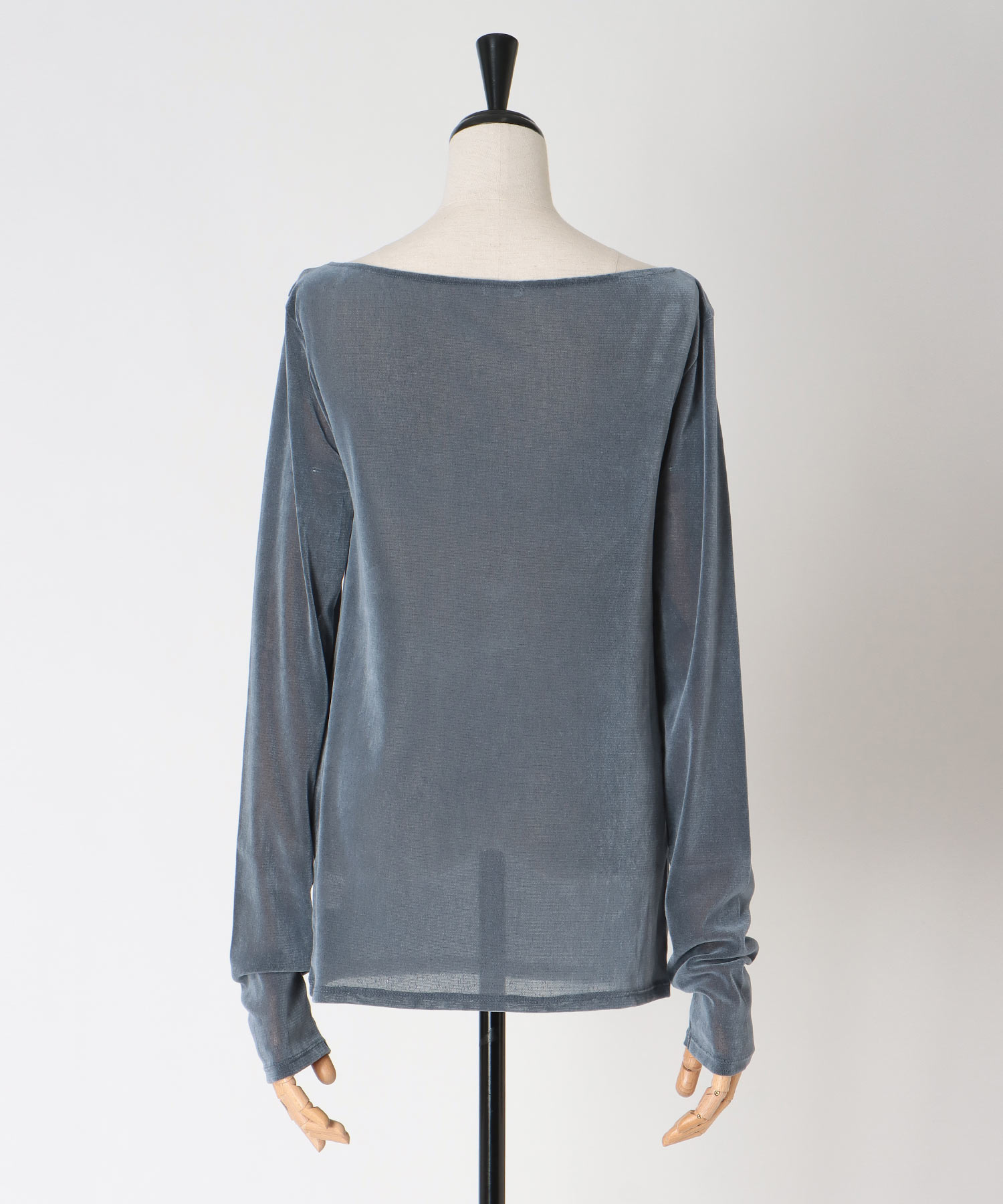 nylon tulle flocky boatneck pull
