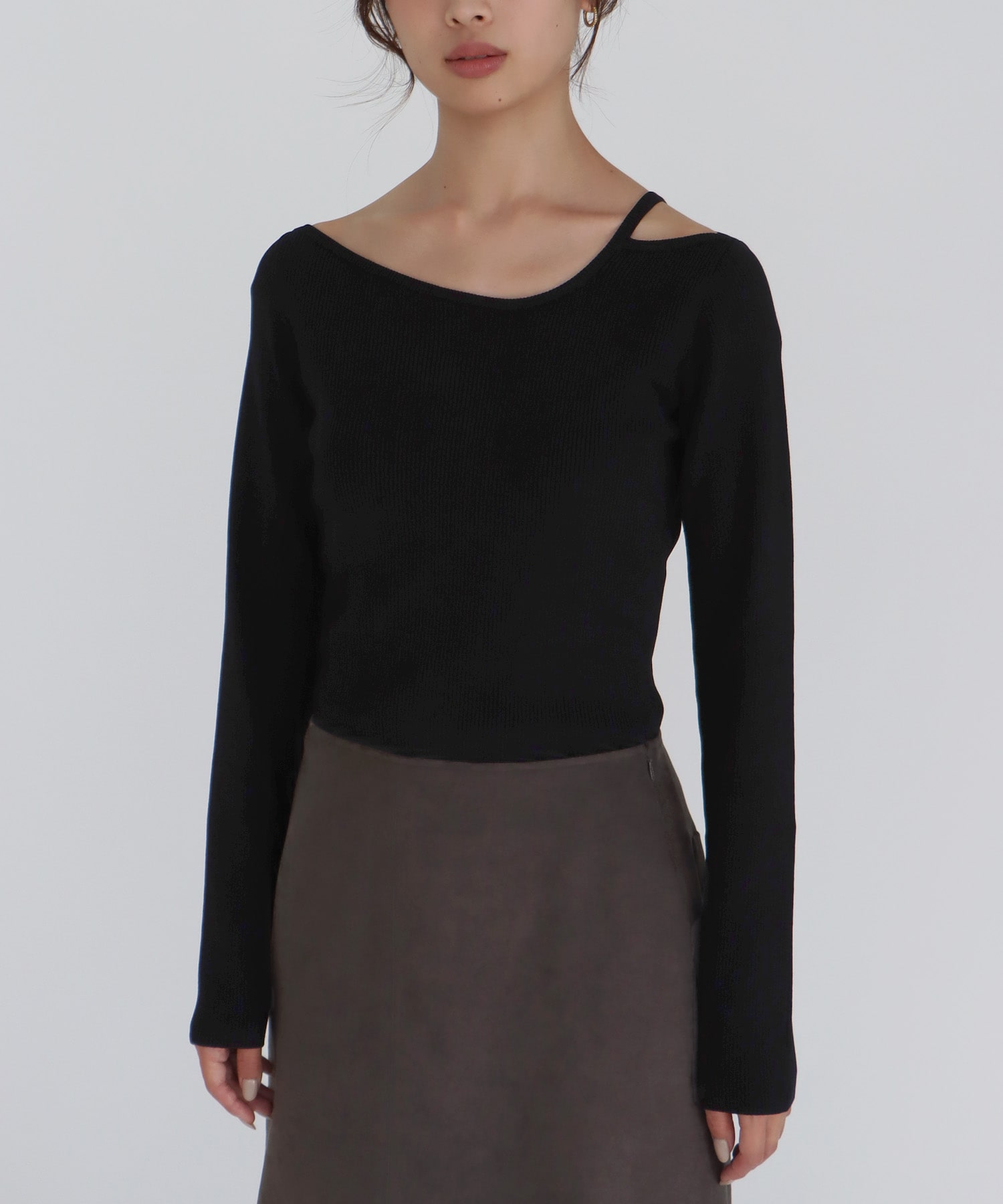 asymmetry rib pullover