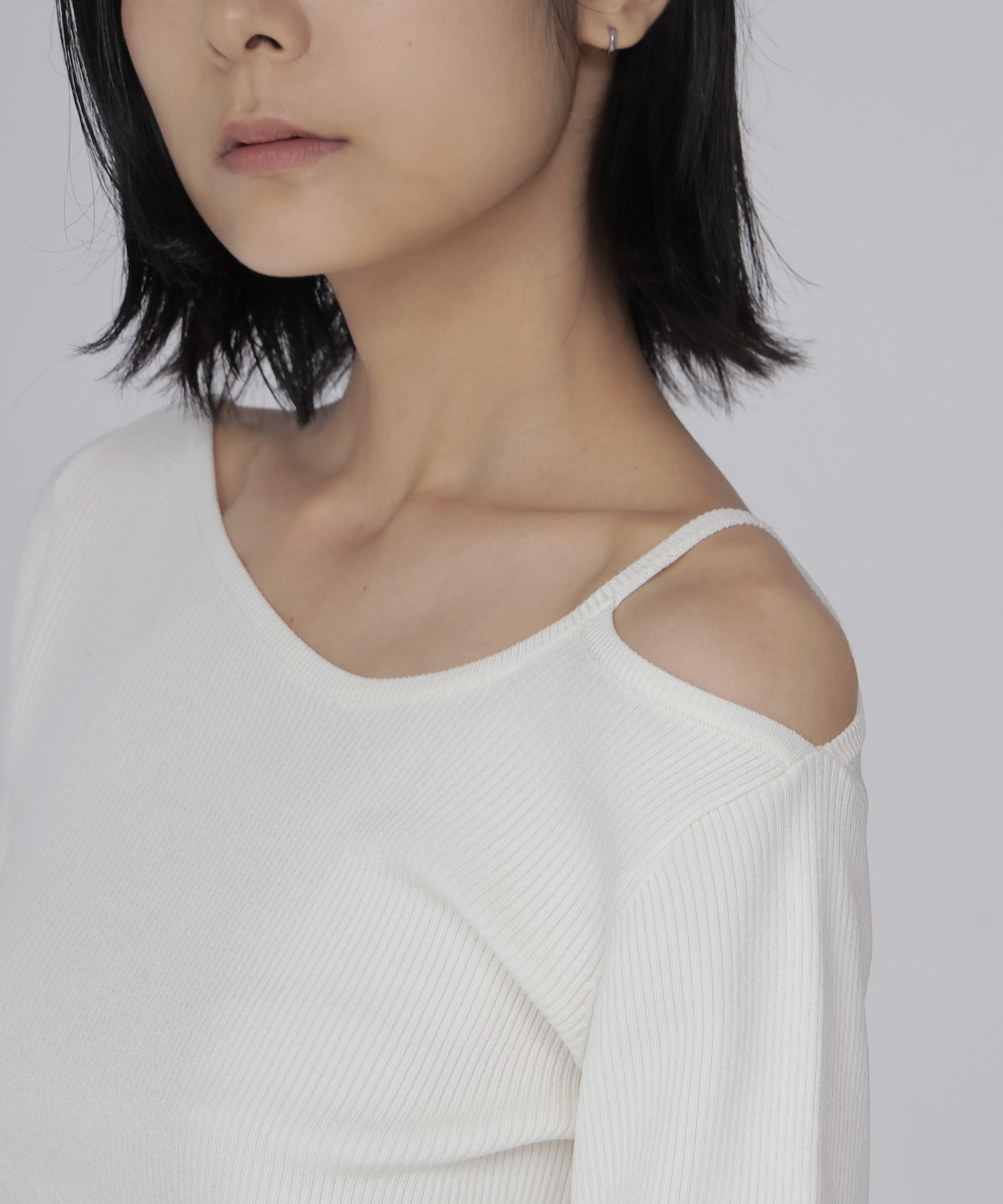 asymmetry rib pullover