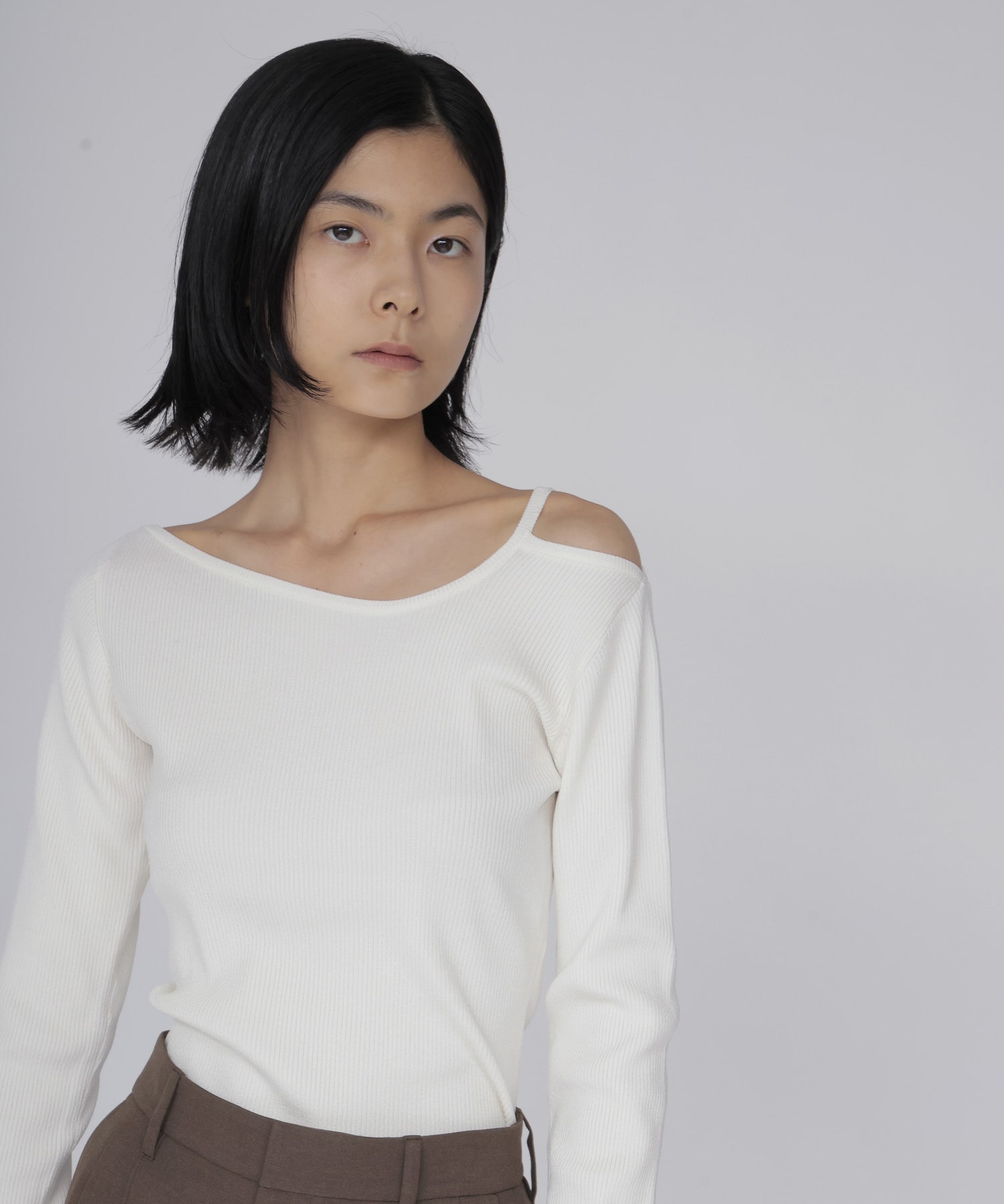 asymmetry rib pullover
