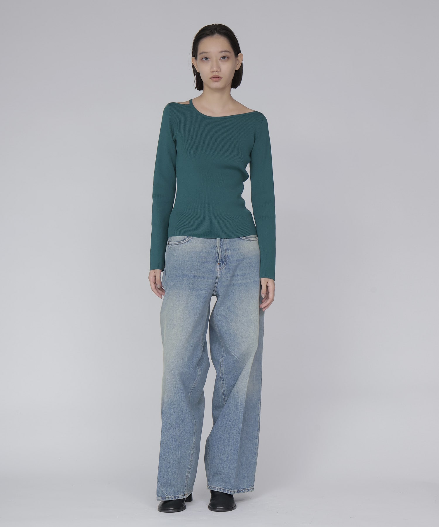 asymmetry rib pullover