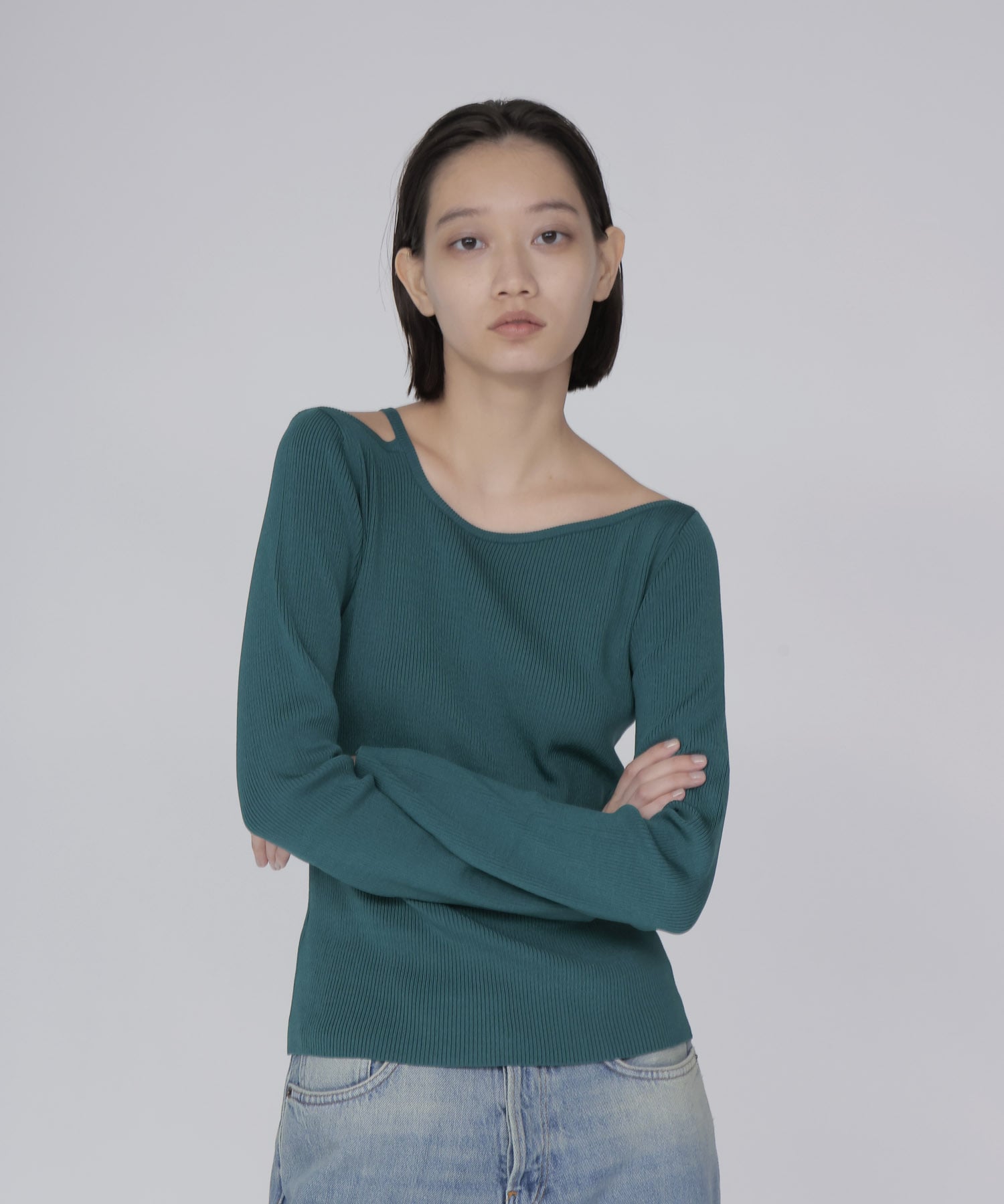 asymmetry rib pullover