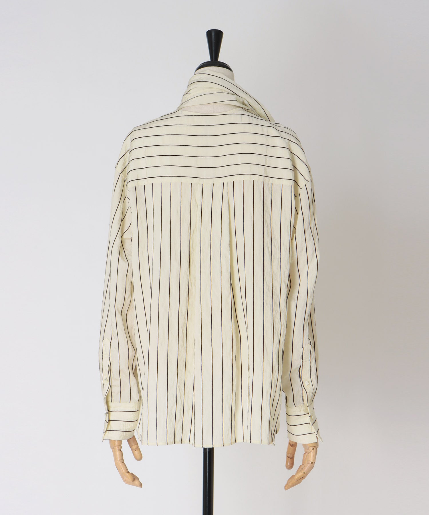 chenille stripe bow blouse