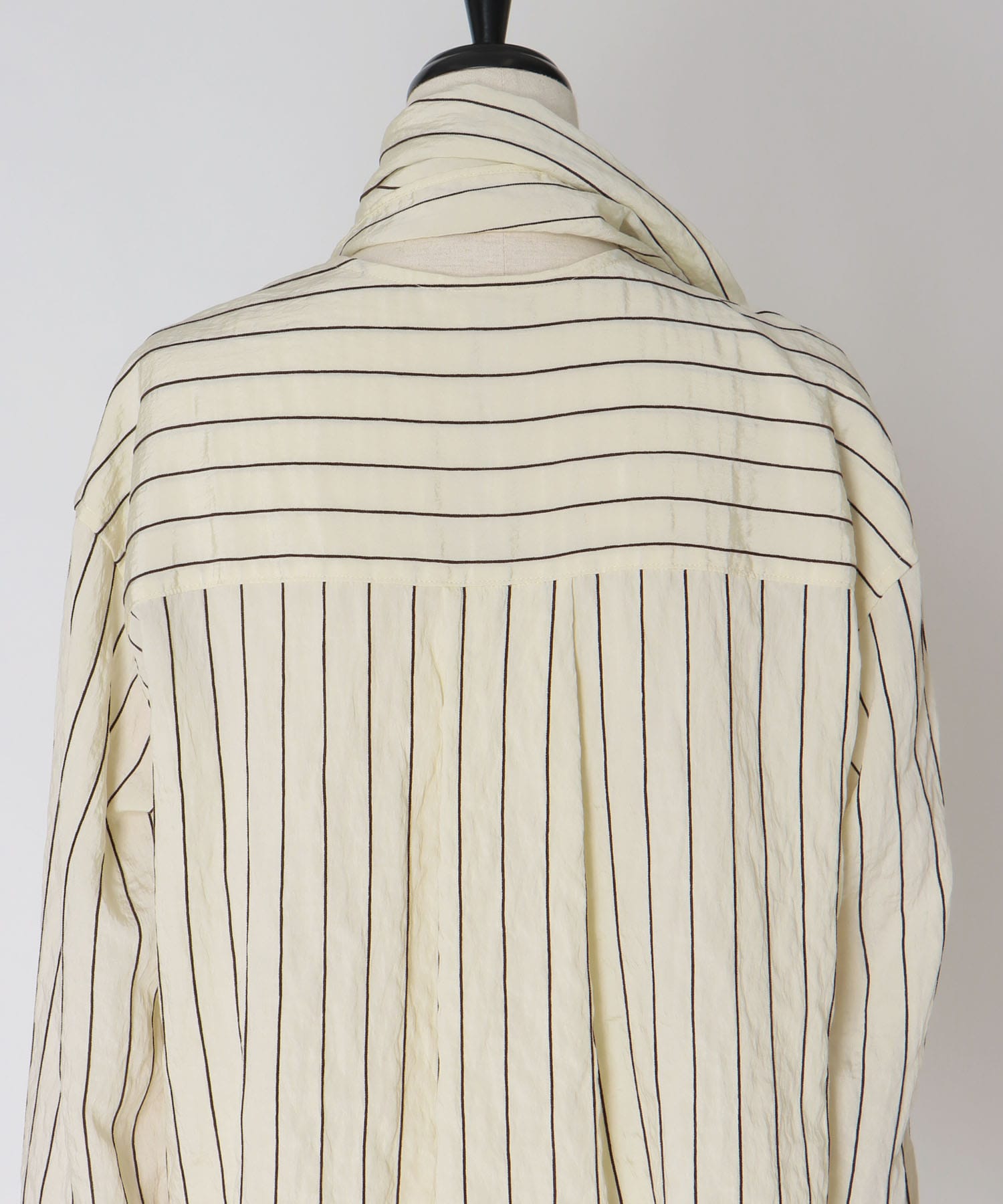chenille stripe bow blouse