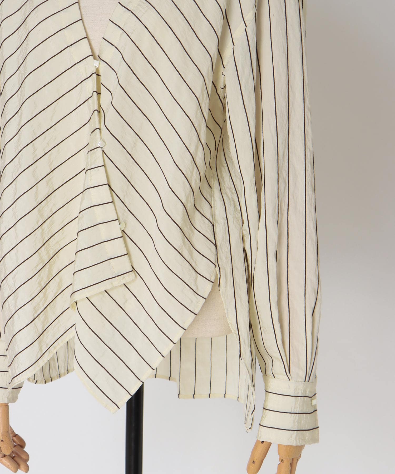 chenille stripe bow blouse