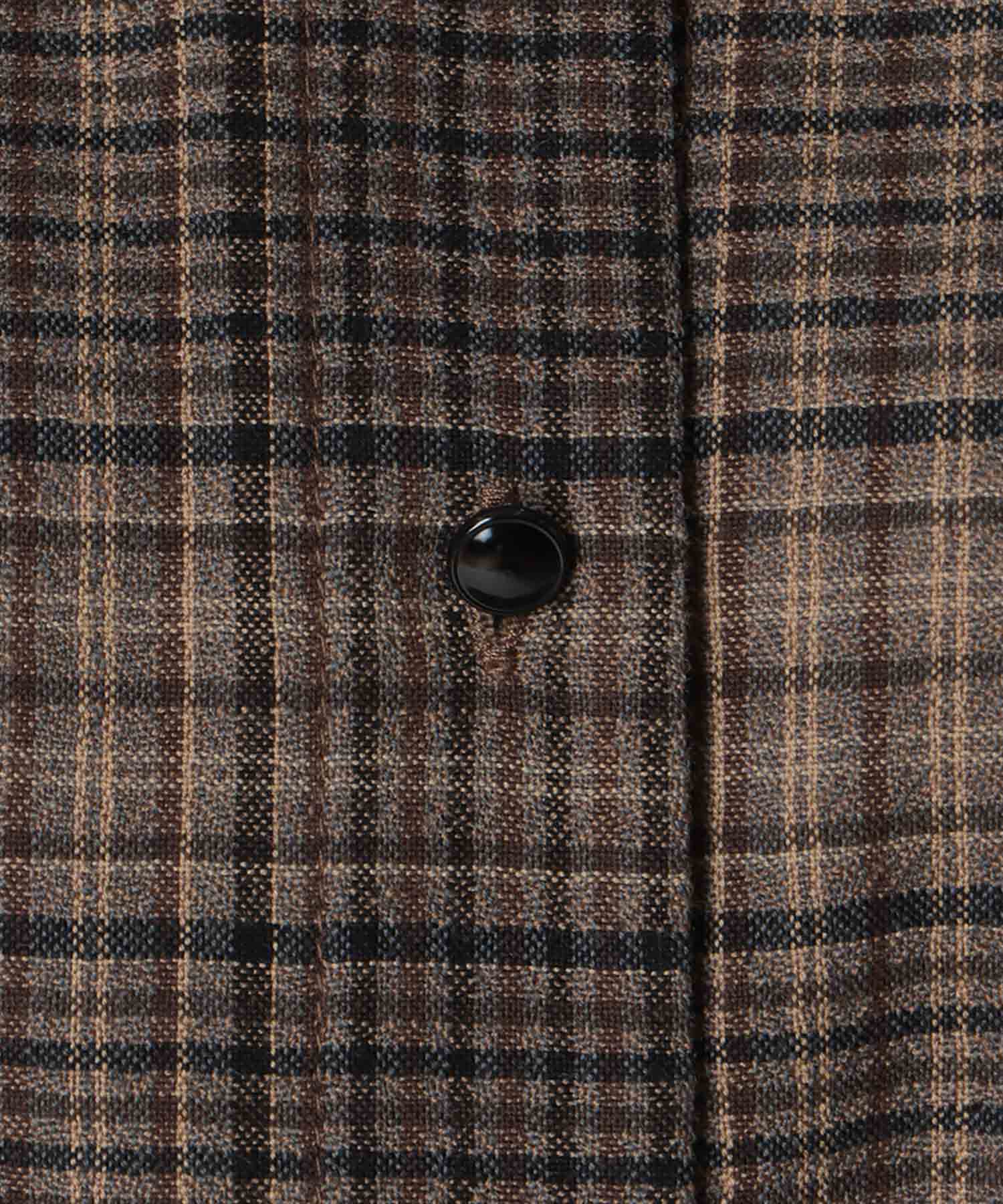 wave hem check shirt