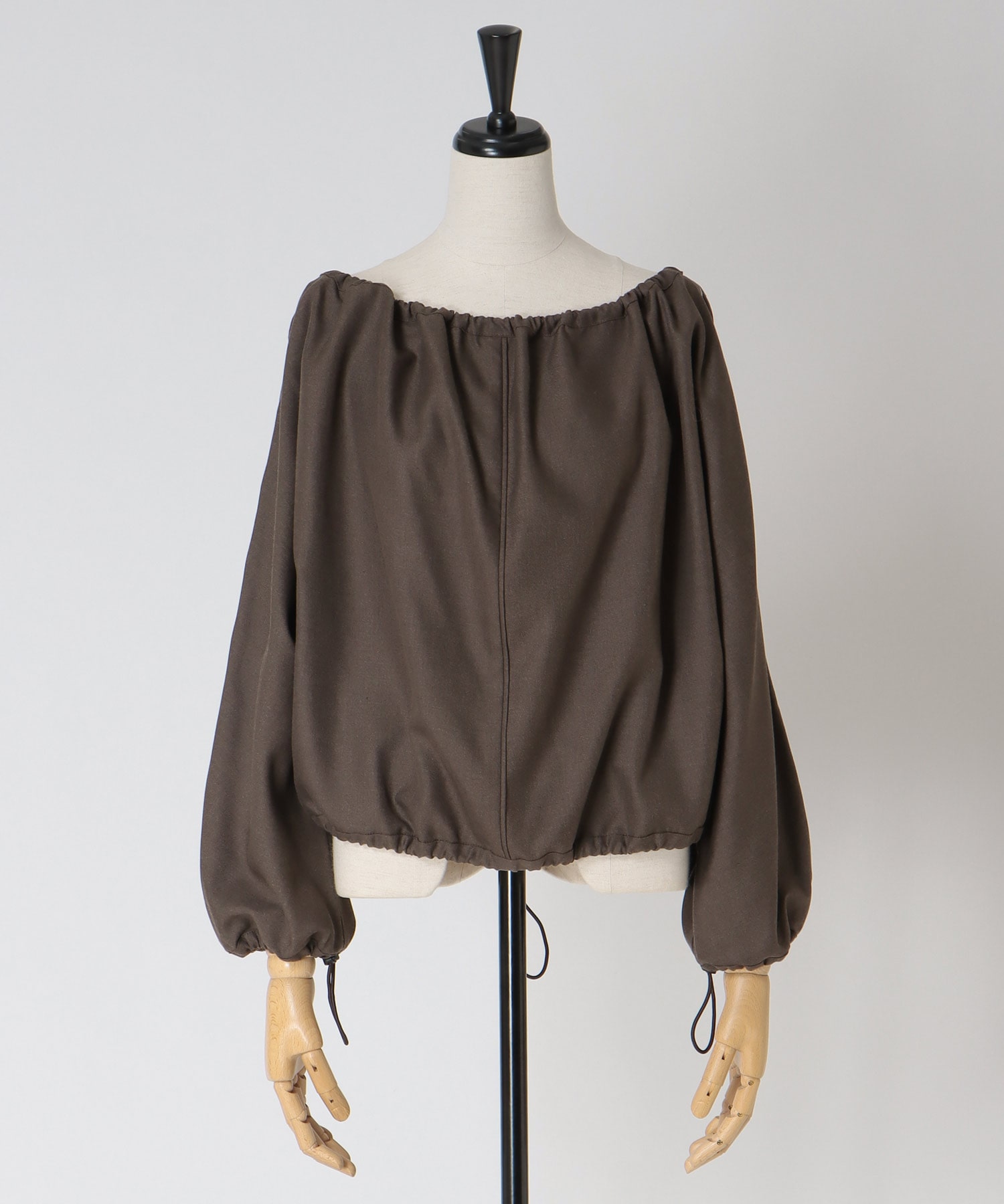 Zig-Zag lace up blouse
