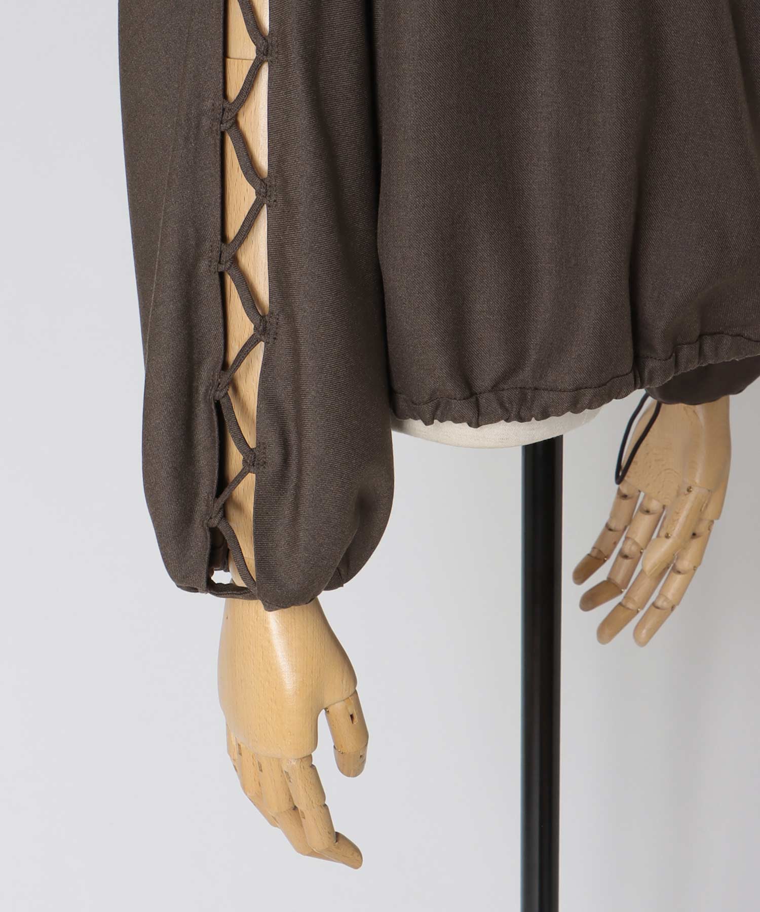 Zig-Zag lace up blouse
