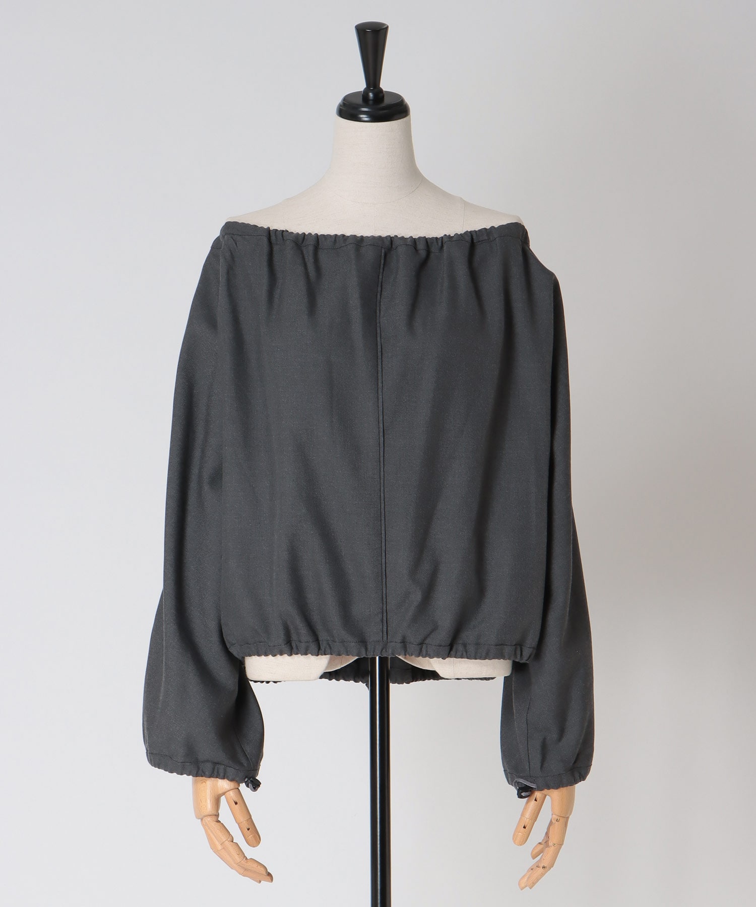 Zig-Zag lace up blouse
