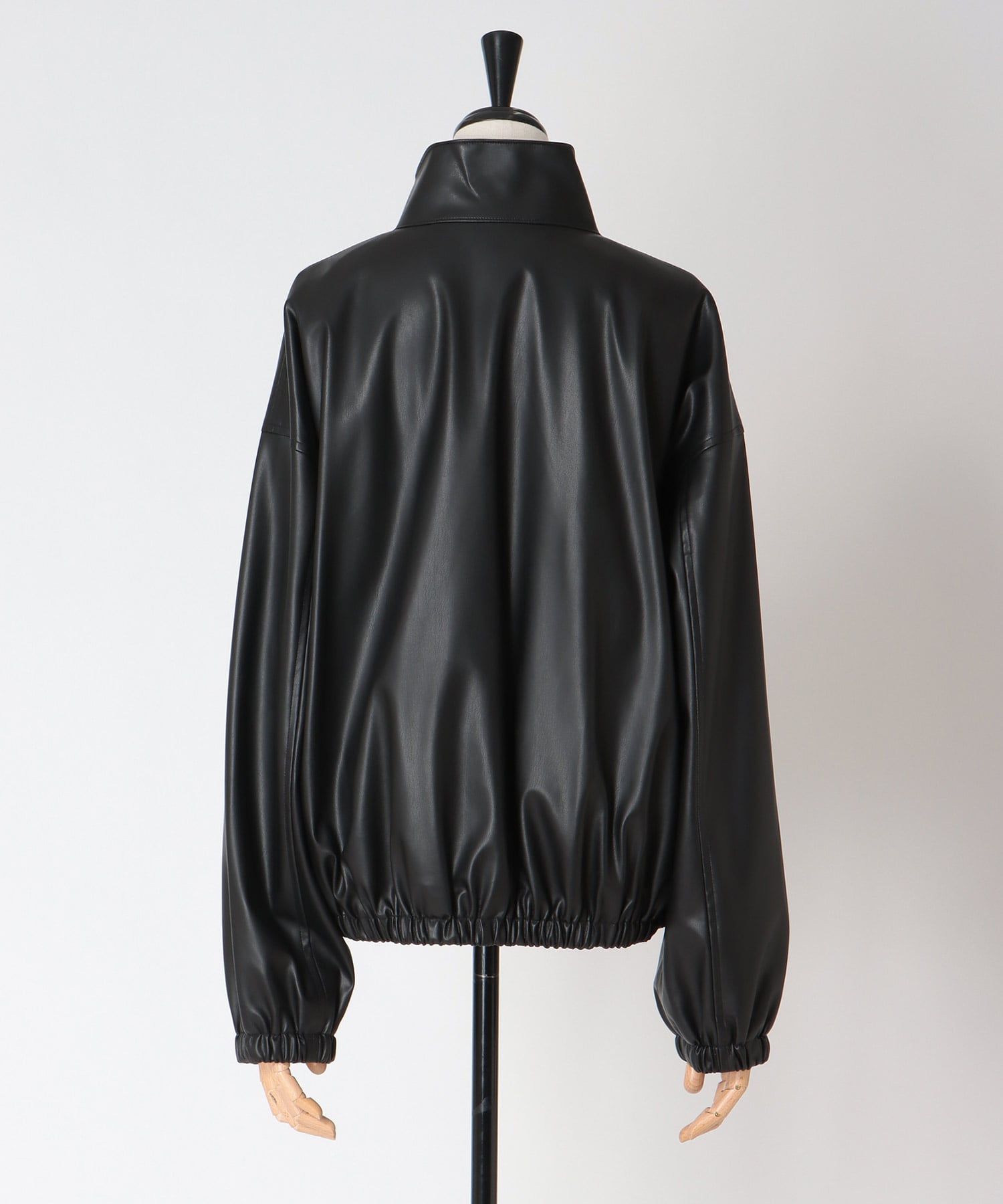 faux leather bomber jacket