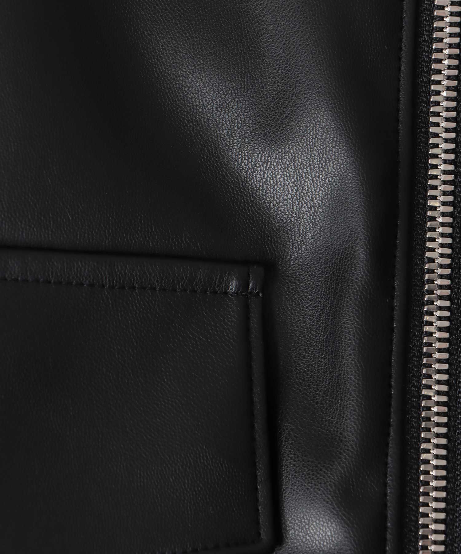 faux leather bomber jacket