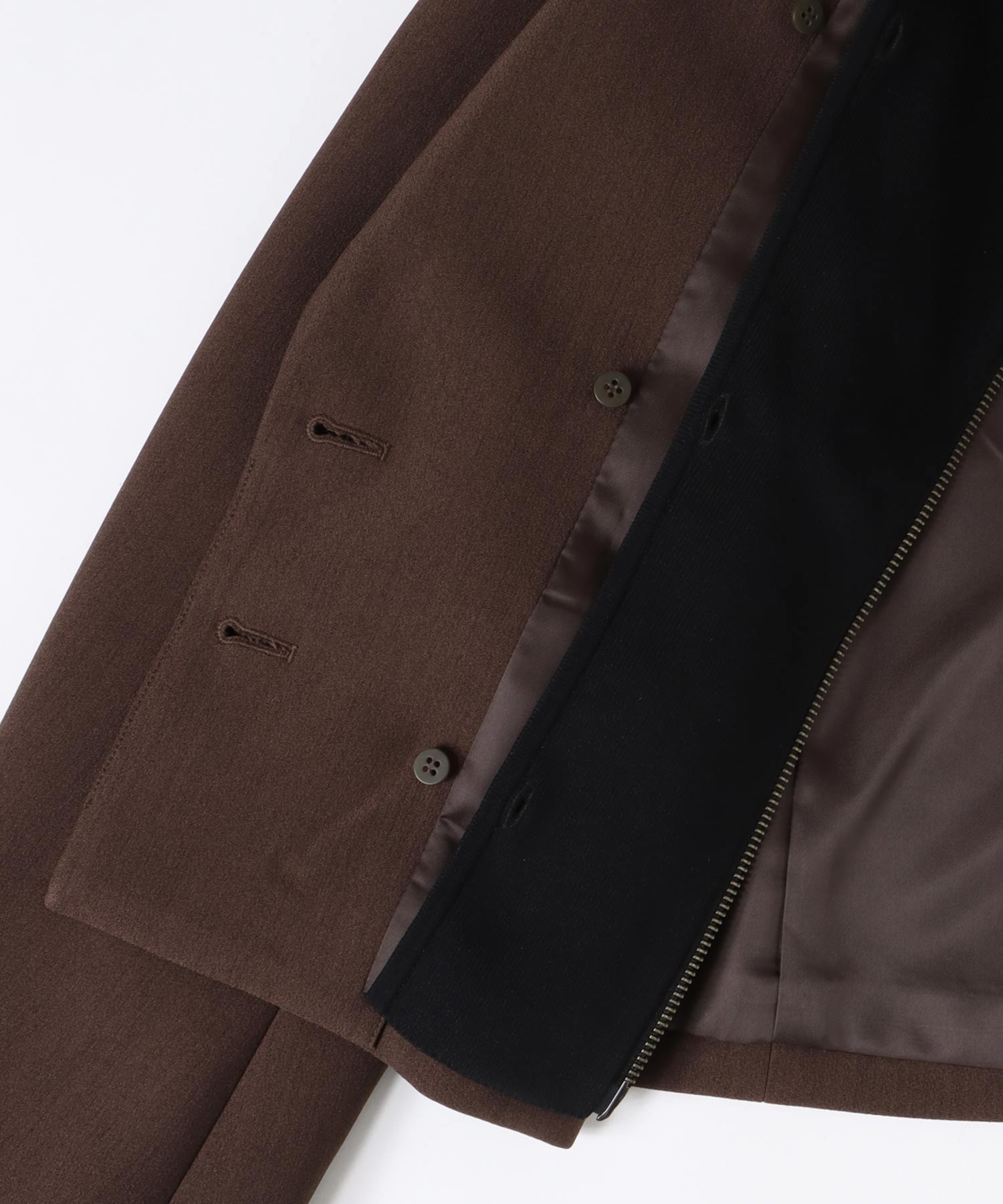 attachable knit collar short jacket