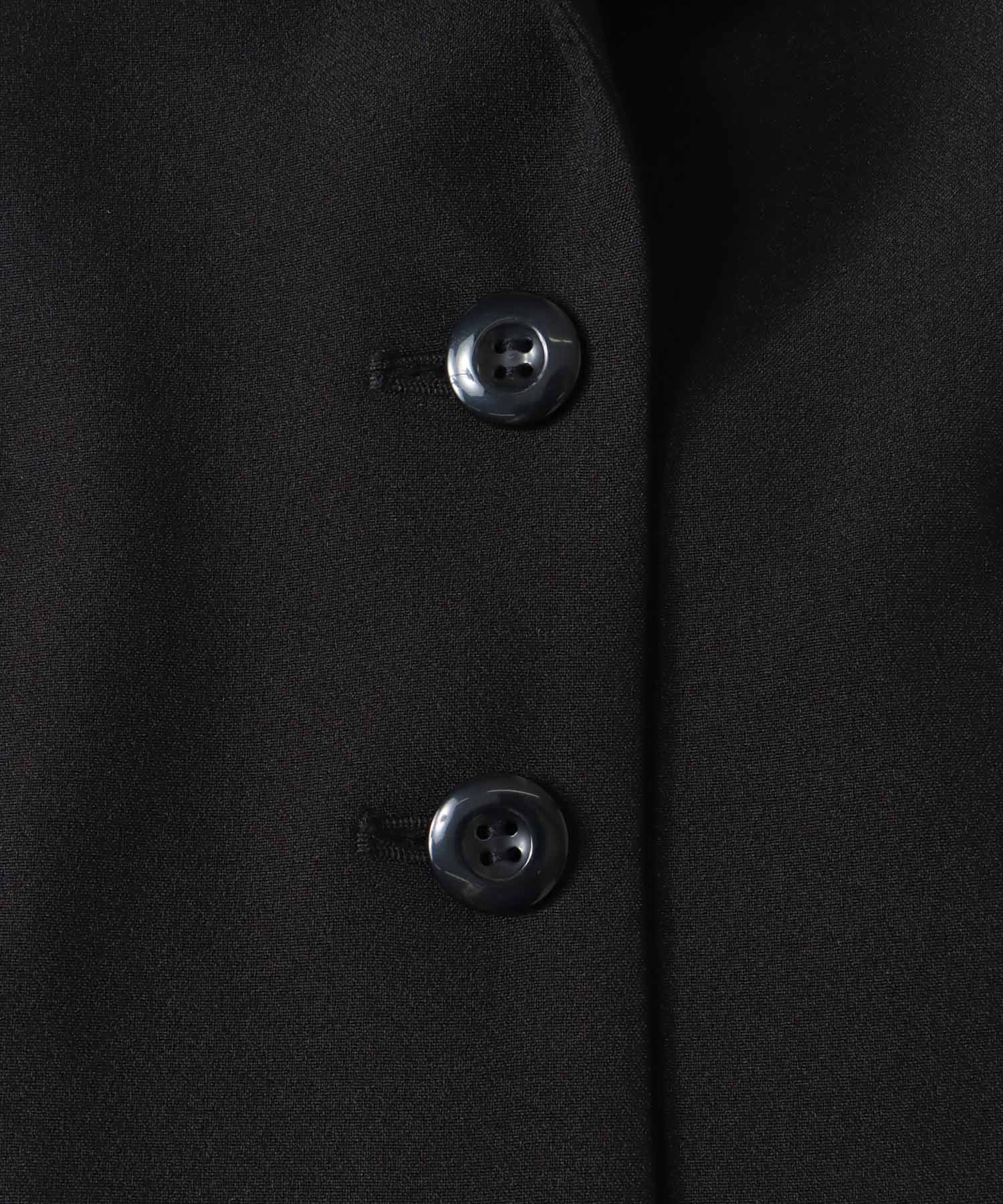 attachable knit collar short jacket