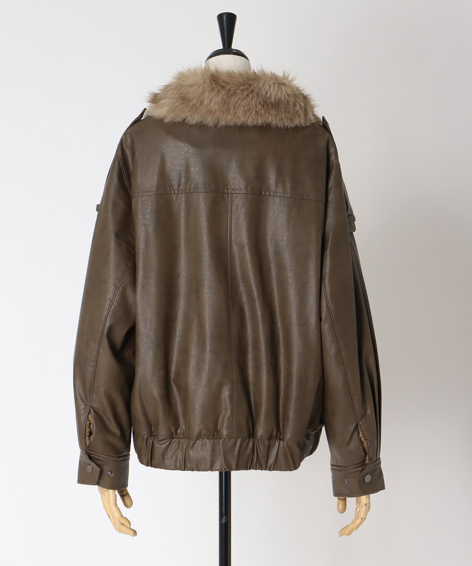 ≪EXCLUSIVE≫ detachable fur collar bomber jacket