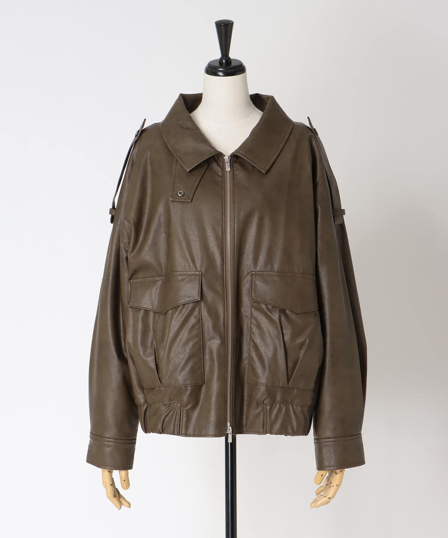 ≪EXCLUSIVE≫ detachable fur collar bomber jacket