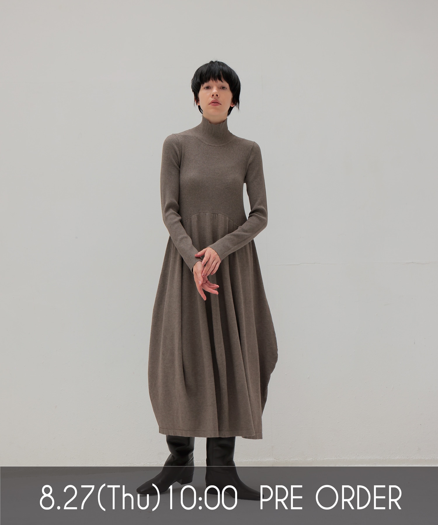 curve knit dress【2Sizes】