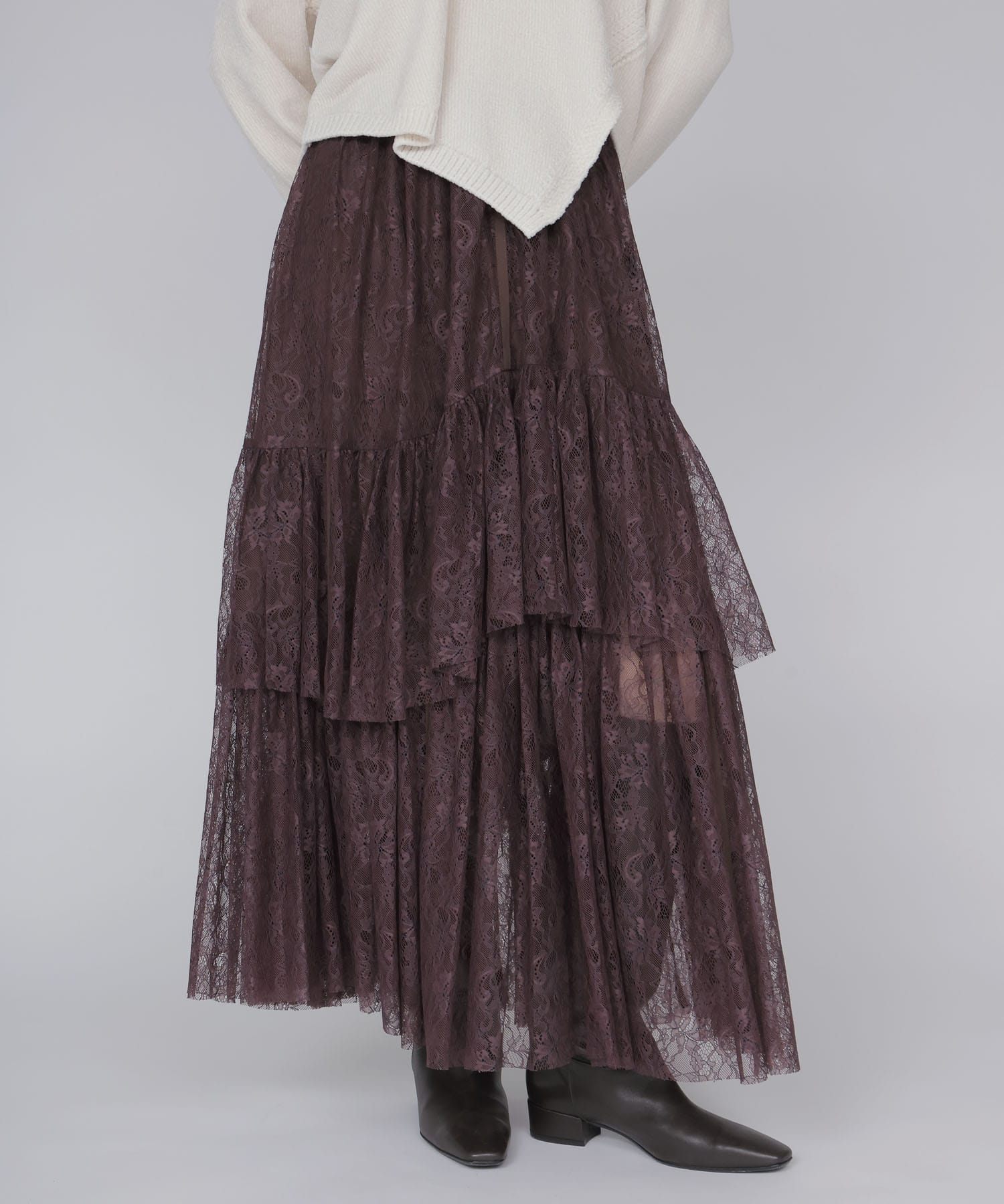 lace tiered skirt