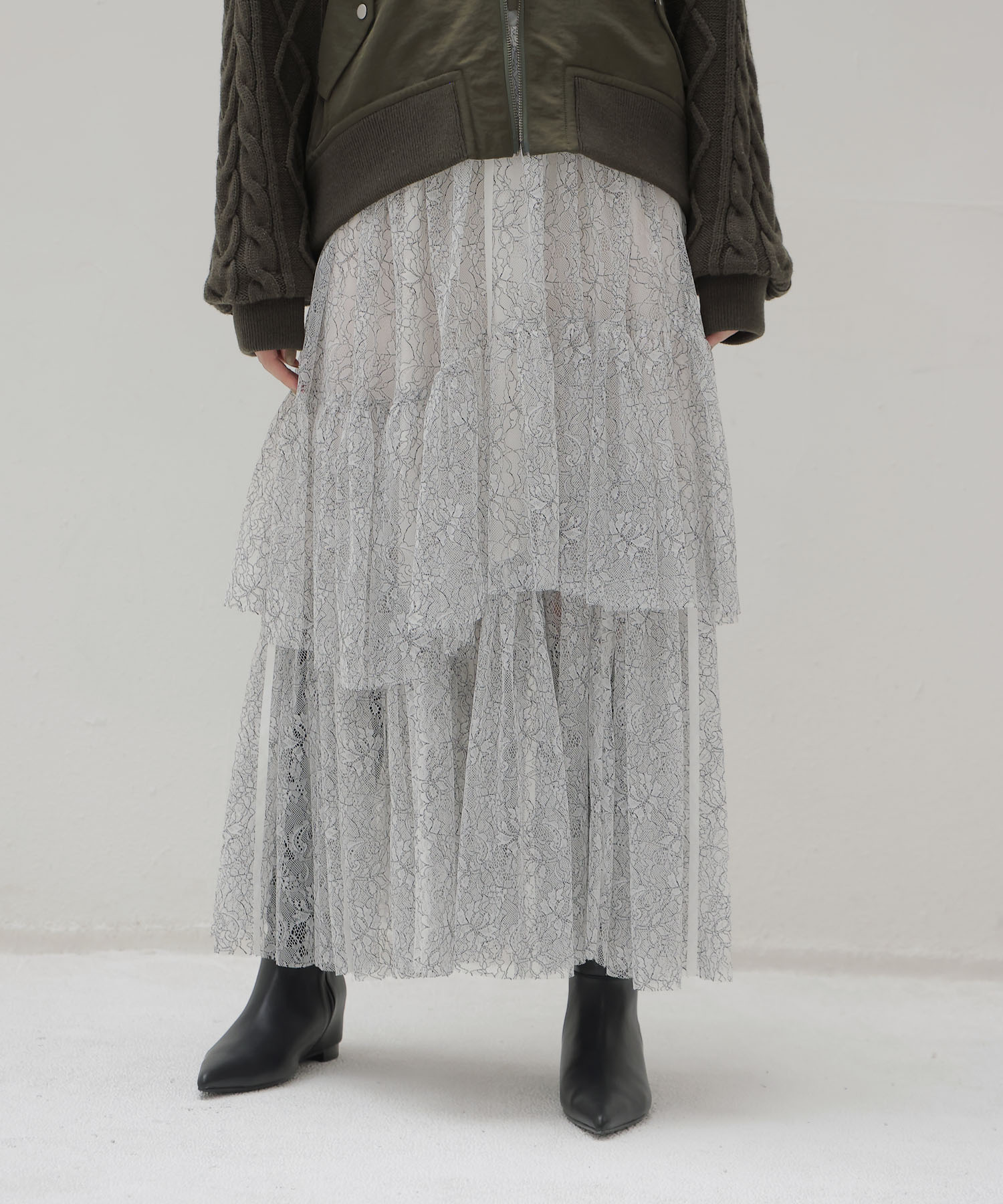 lace tiered skirt