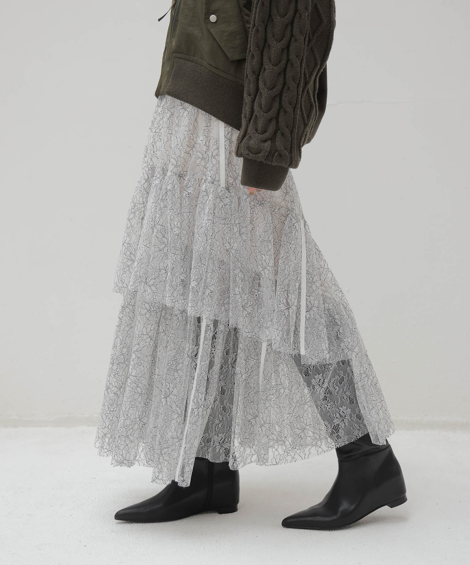 lace tiered skirt