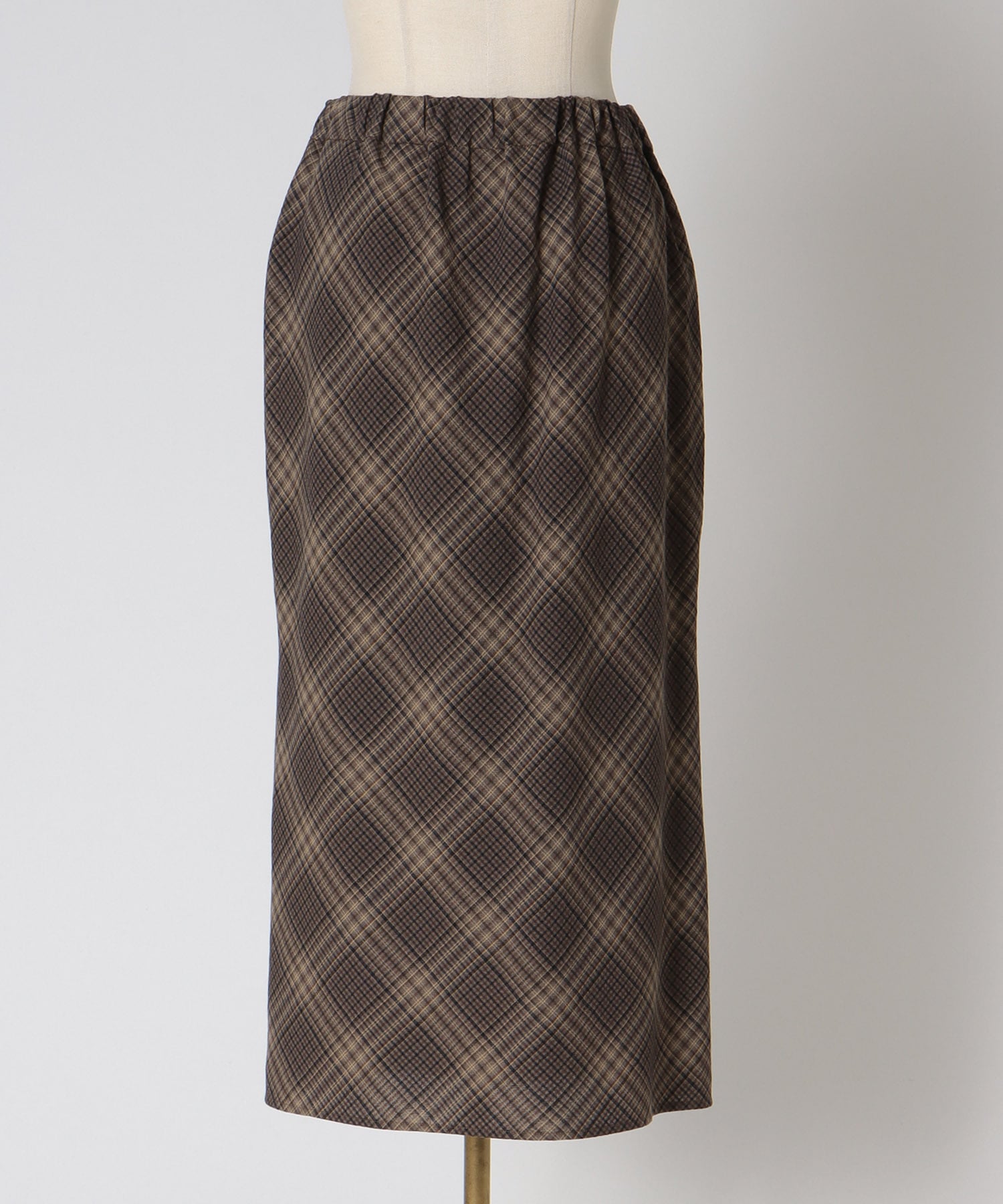 knot design check skirt