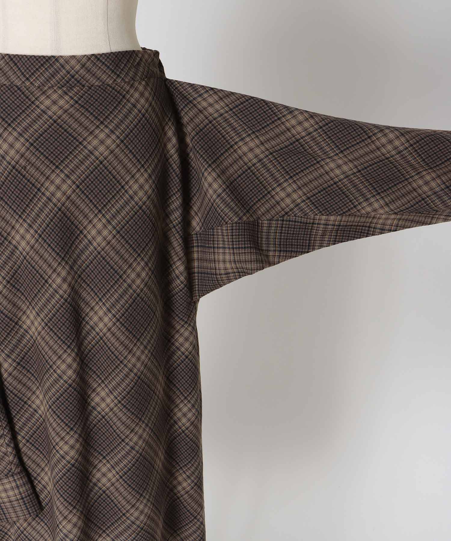 knot design check skirt