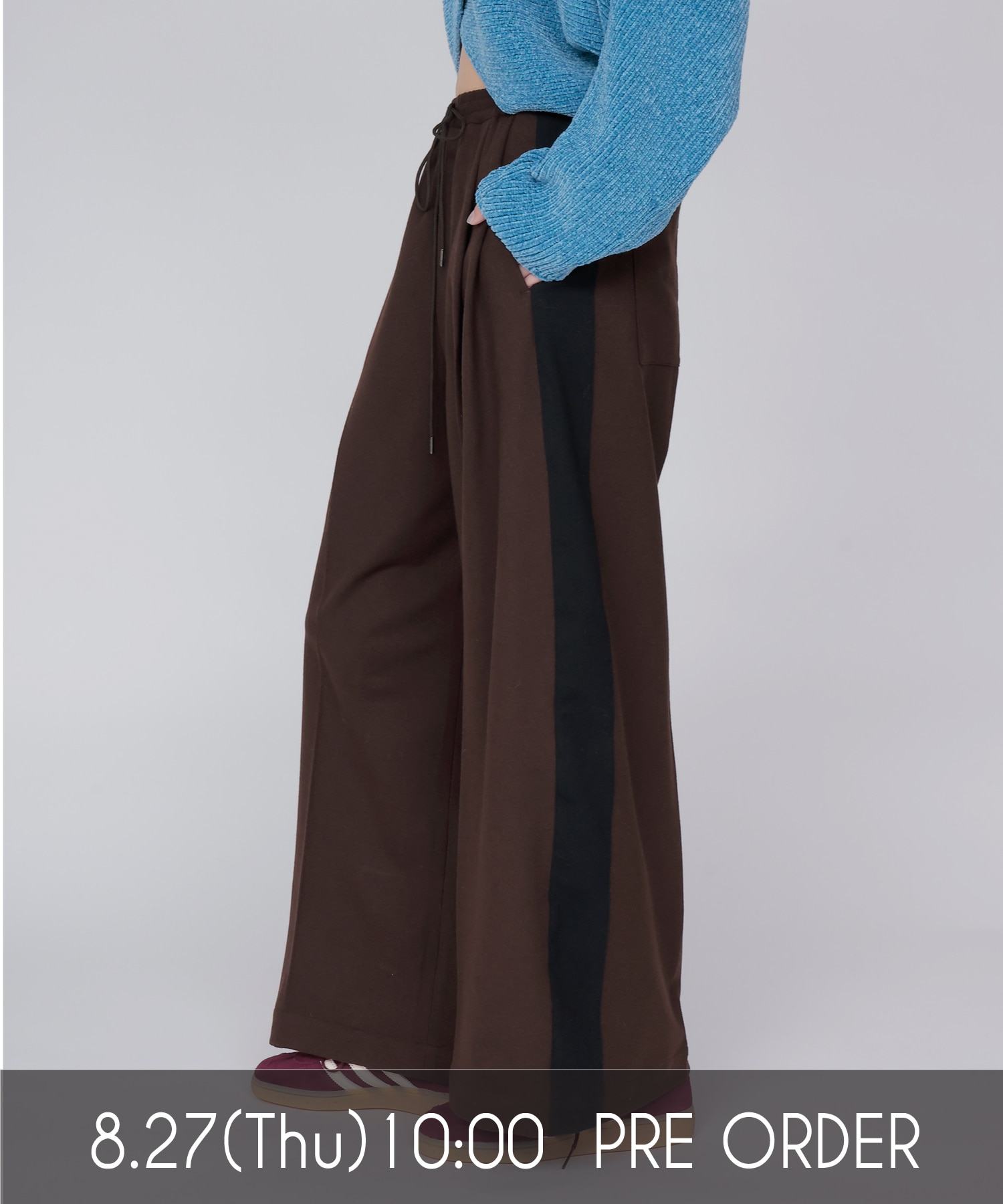 line wide pants